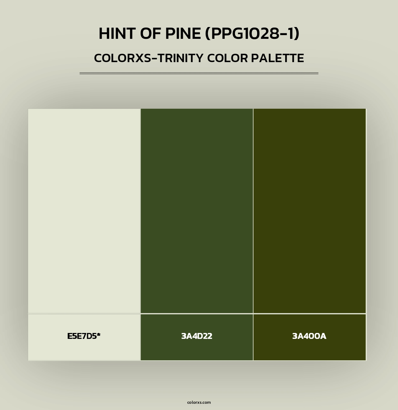 Hint Of Pine (PPG1028-1) - Colorxs Trinity Palette