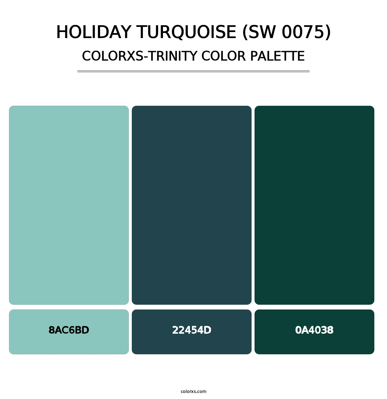 Holiday Turquoise (SW 0075) - Colorxs Trinity Palette