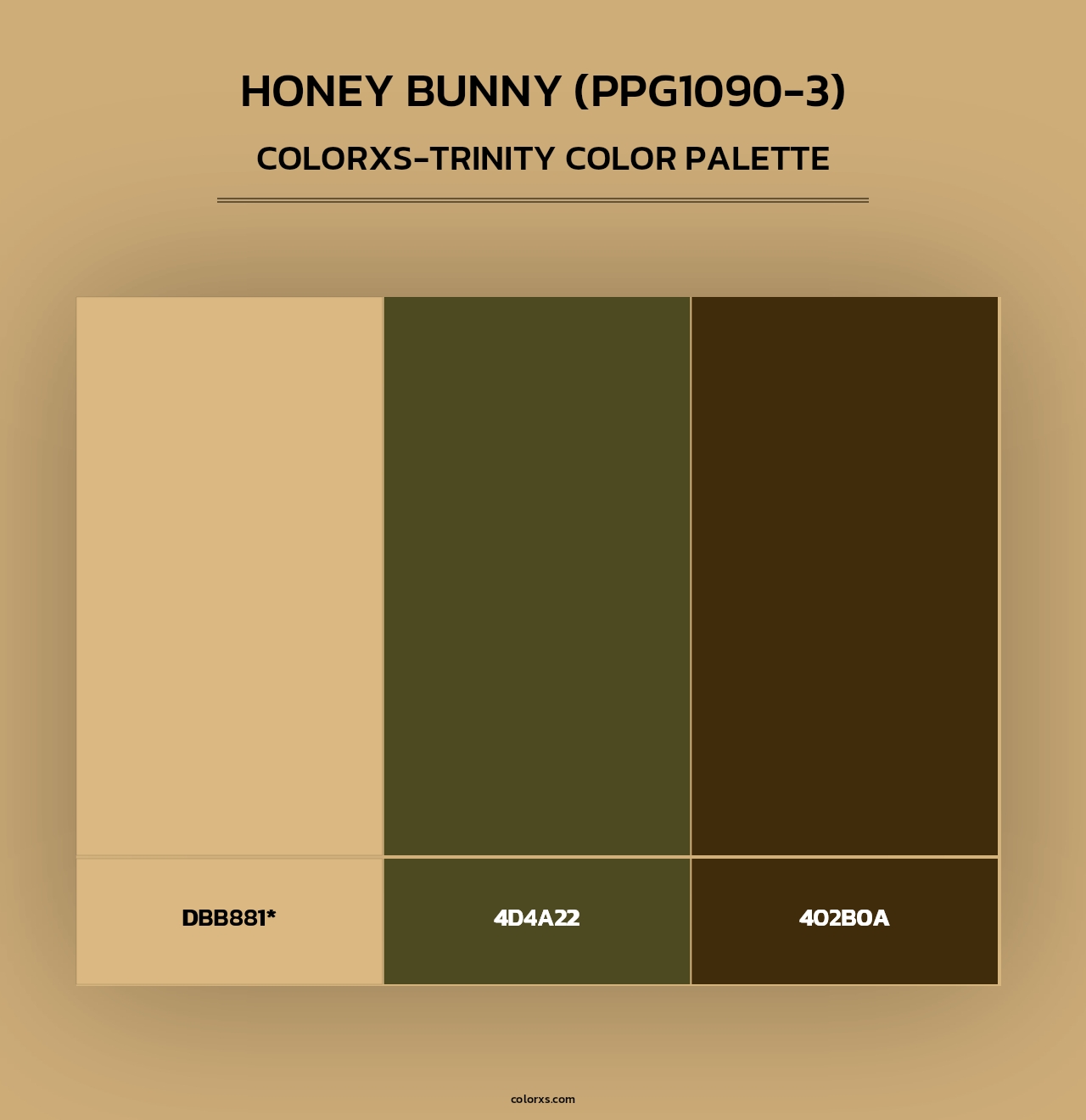Honey Bunny (PPG1090-3) - Colorxs Trinity Palette