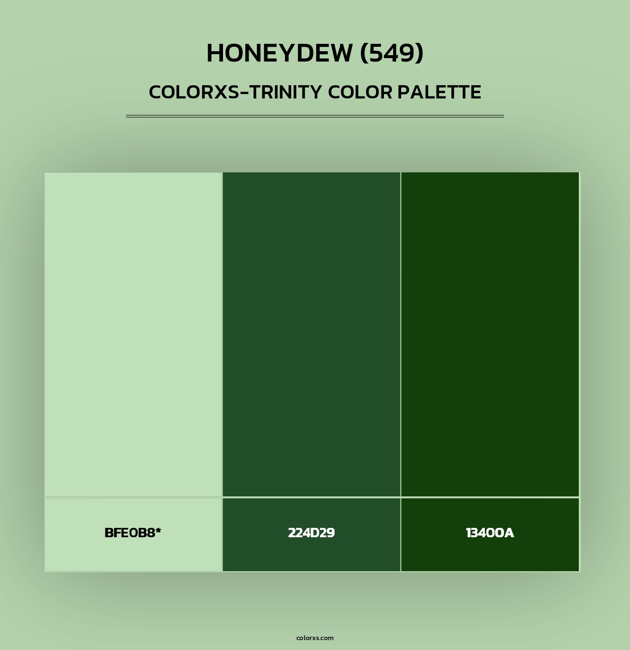 Honeydew (549) - Colorxs Trinity Palette