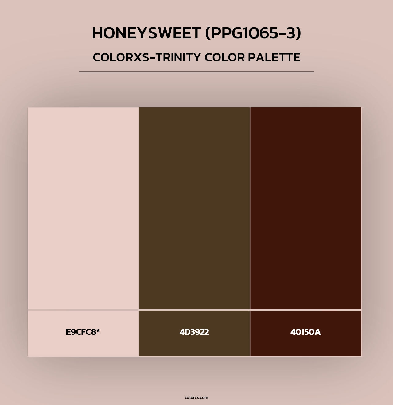 Honeysweet (PPG1065-3) - Colorxs Trinity Palette