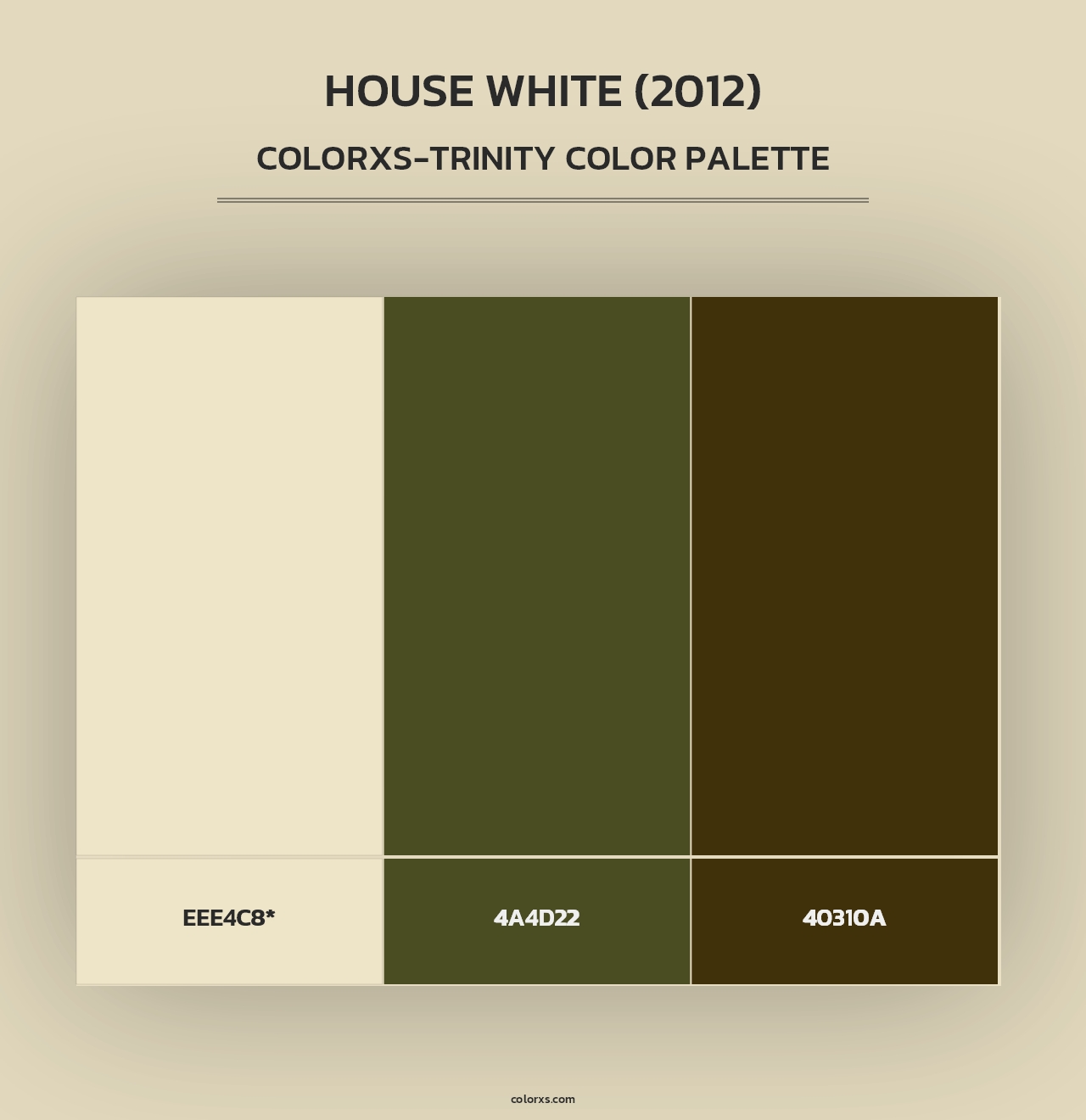 House White (2012) - Colorxs Trinity Palette