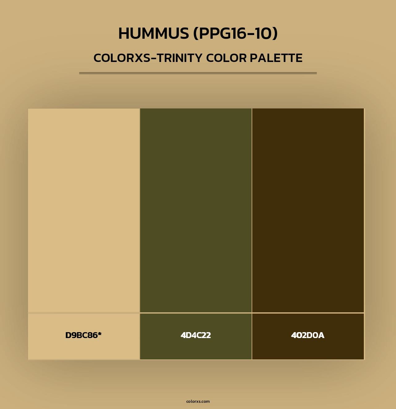 Hummus (PPG16-10) - Colorxs Trinity Palette