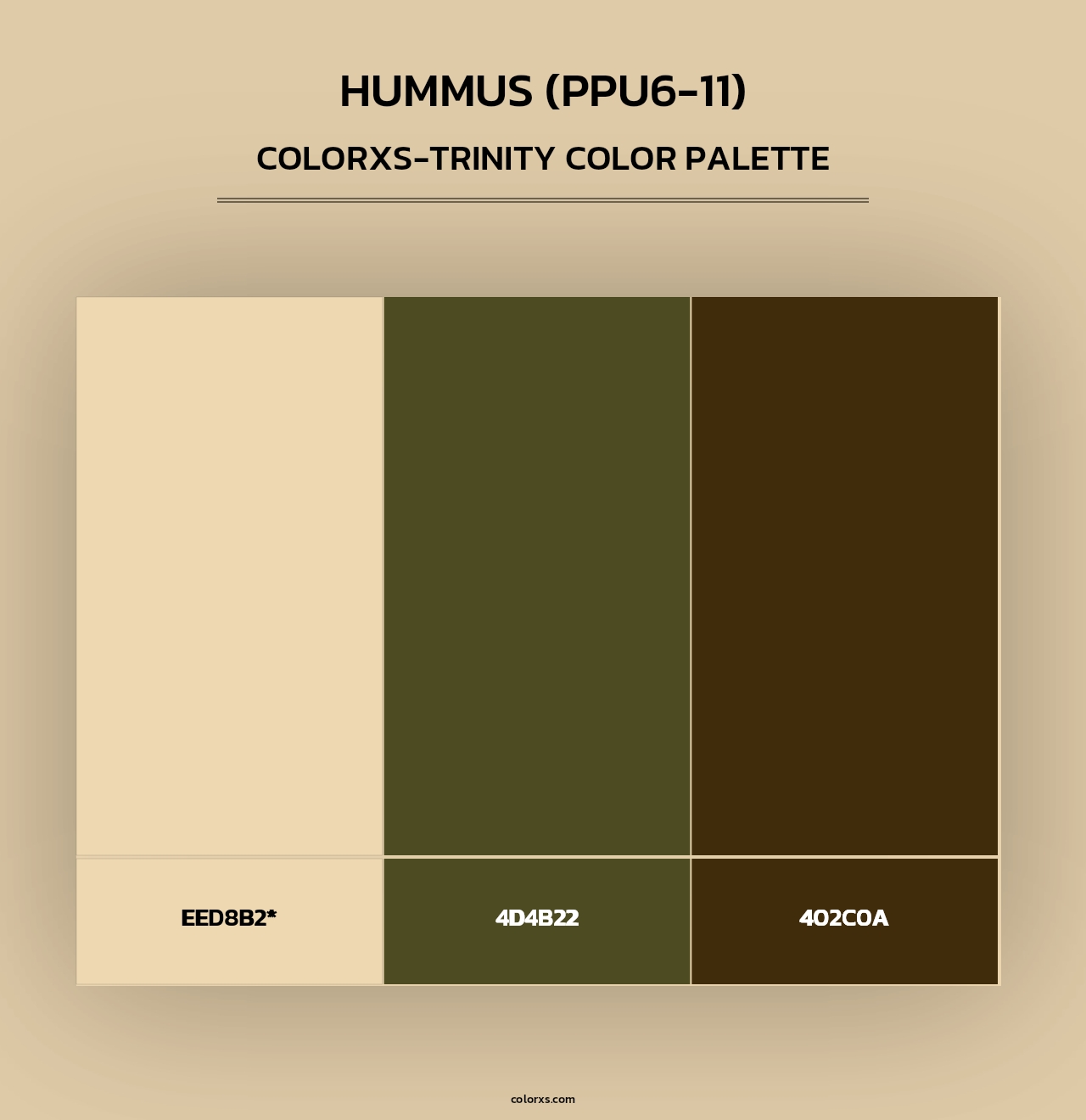 Hummus (PPU6-11) - Colorxs Trinity Palette