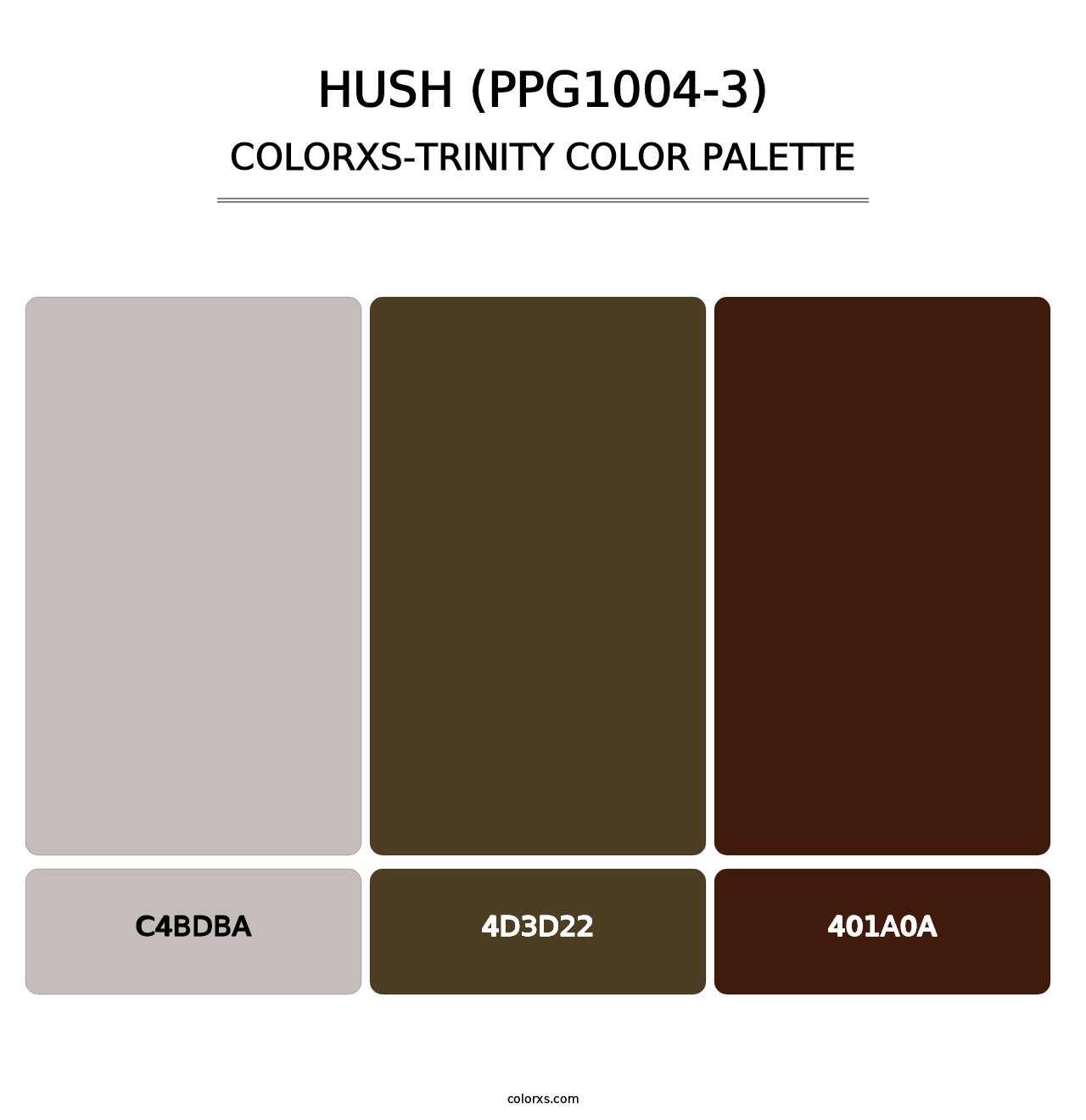 Hush (PPG1004-3) - Colorxs Trinity Palette