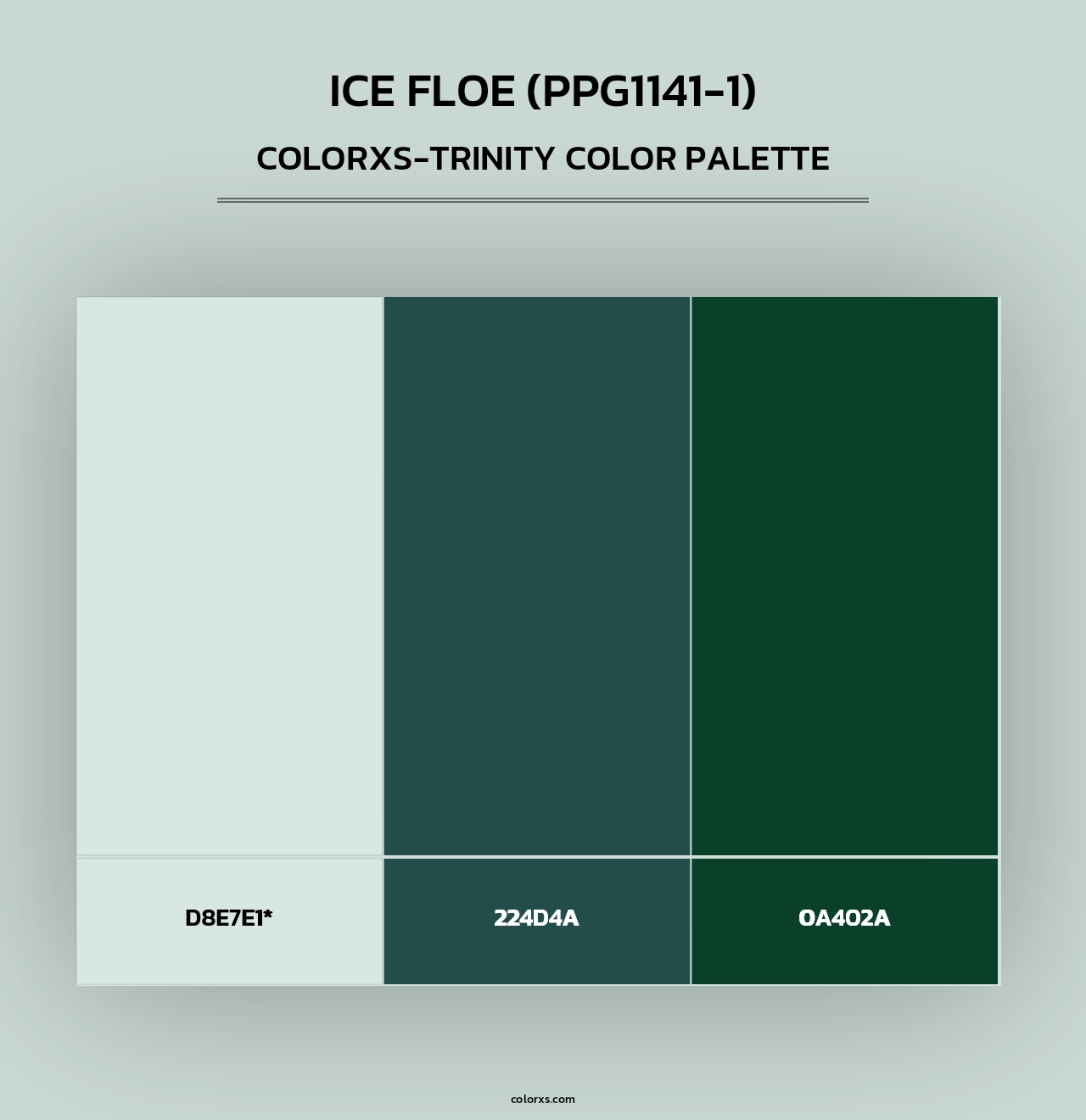 Ice Floe (PPG1141-1) - Colorxs Trinity Palette