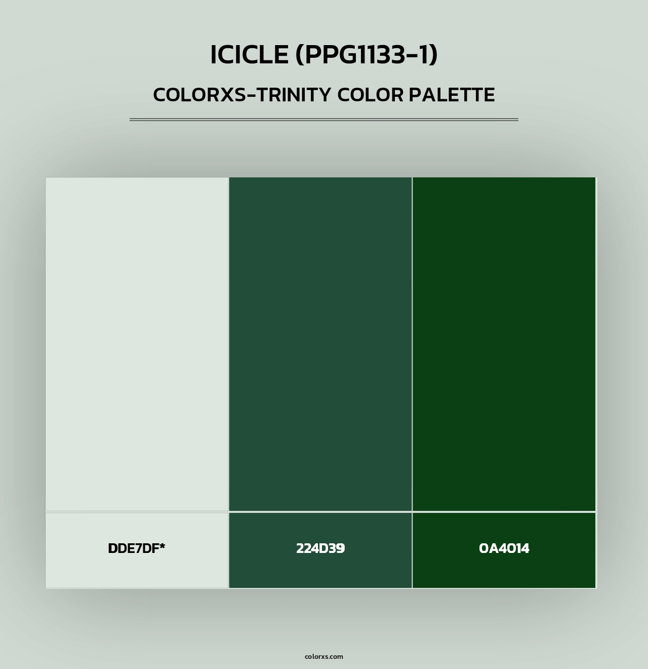 Icicle (PPG1133-1) - Colorxs Trinity Palette