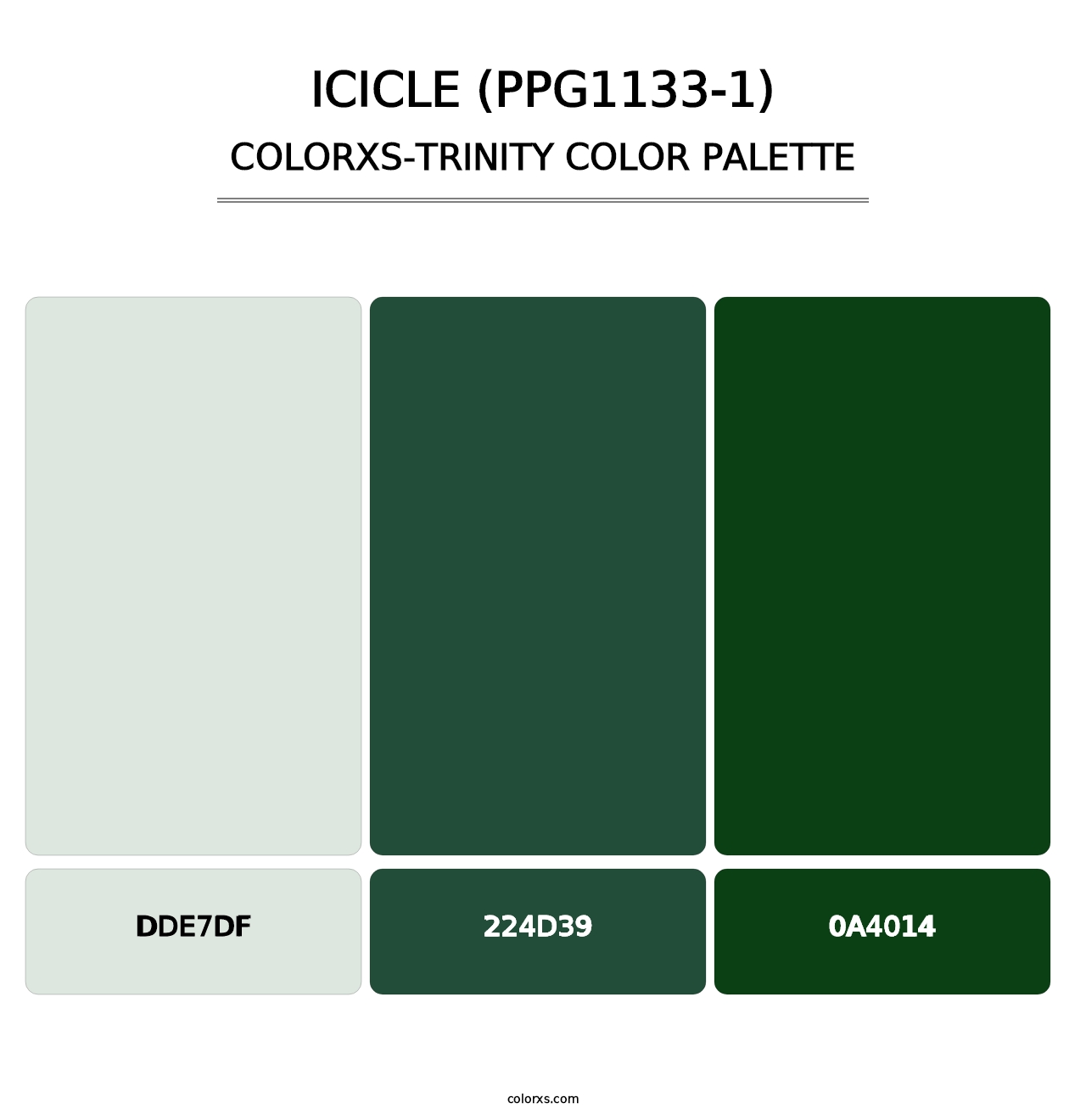 Icicle (PPG1133-1) - Colorxs Trinity Palette