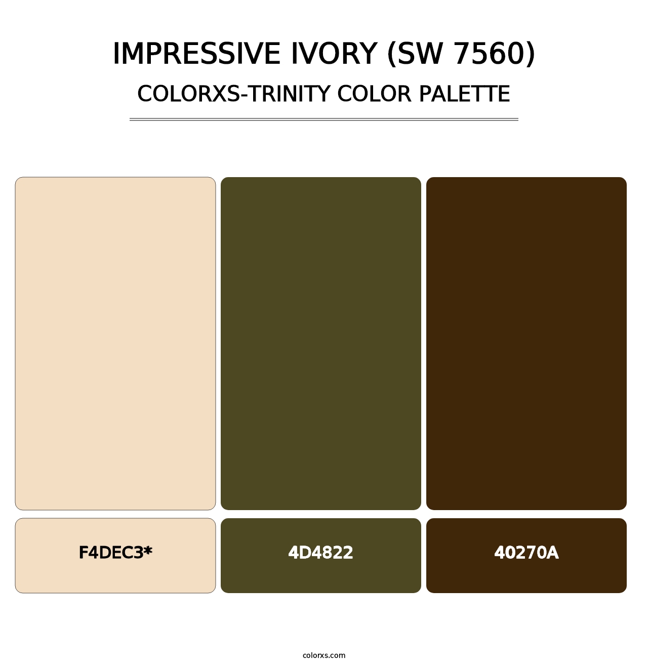 Impressive Ivory (SW 7560) - Colorxs Trinity Palette