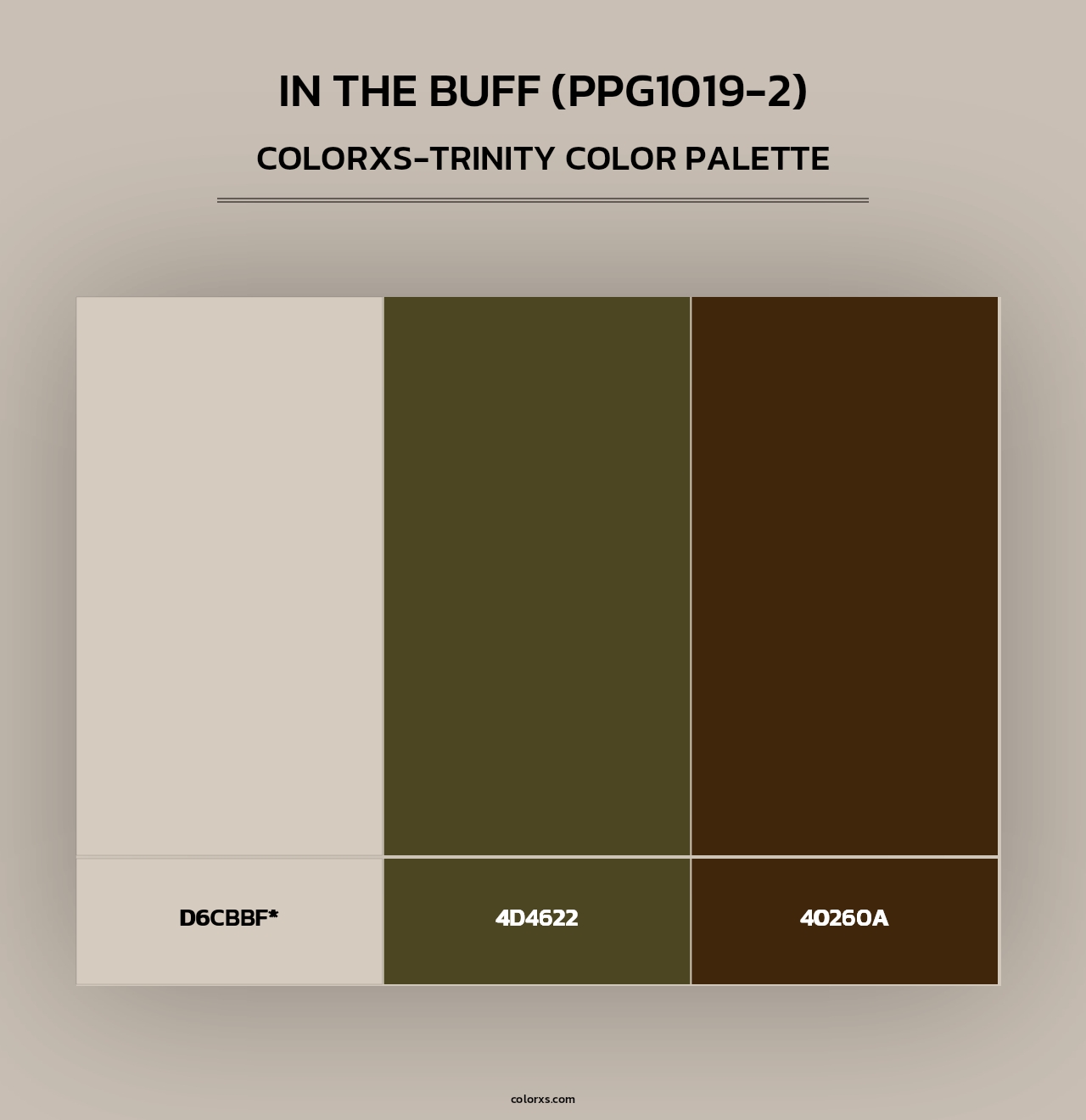 In The Buff (PPG1019-2) - Colorxs Trinity Palette