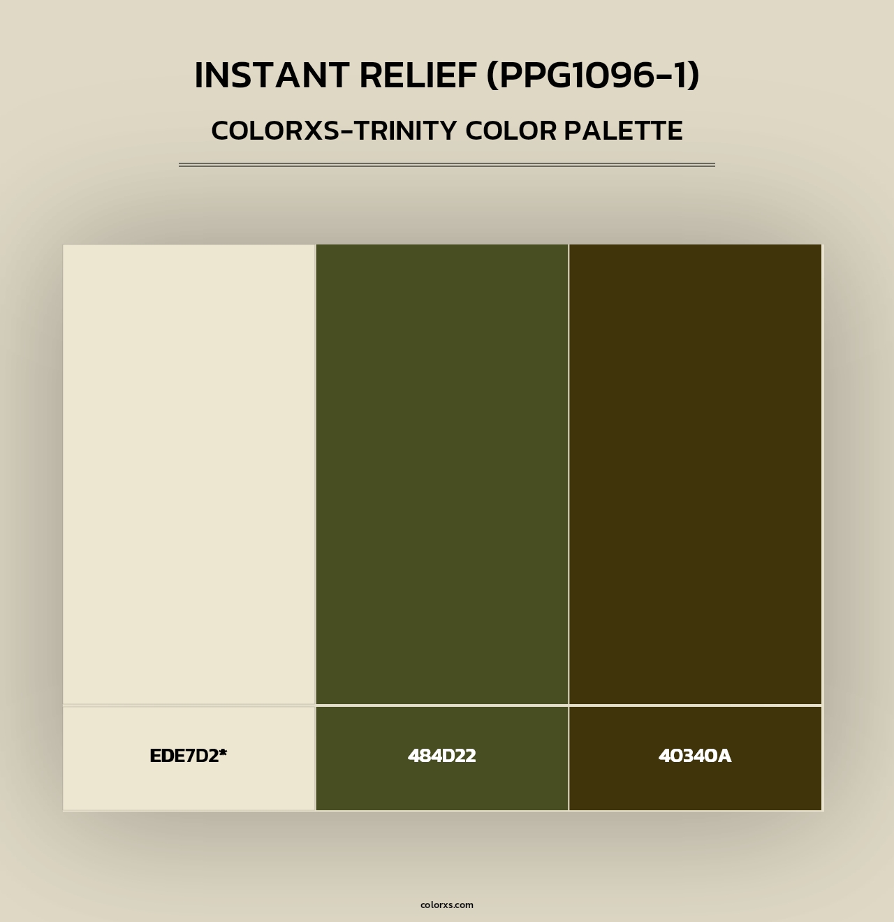 Instant Relief (PPG1096-1) - Colorxs Trinity Palette