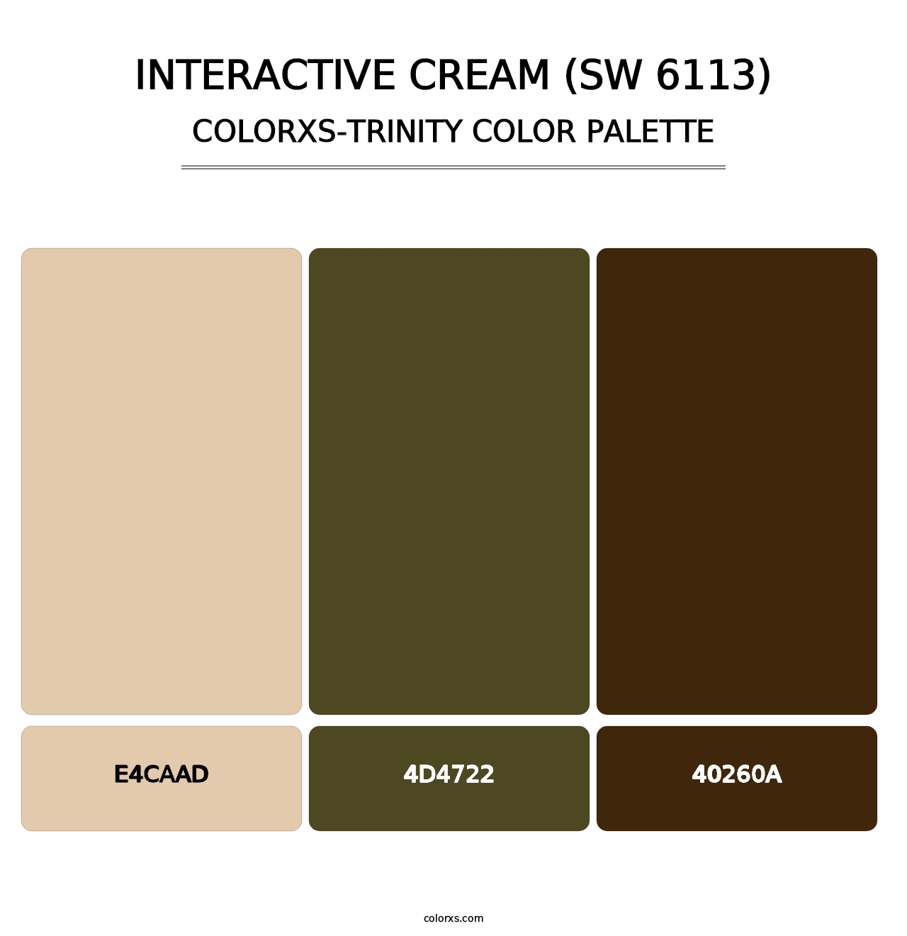 Interactive Cream (SW 6113) - Colorxs Trinity Palette