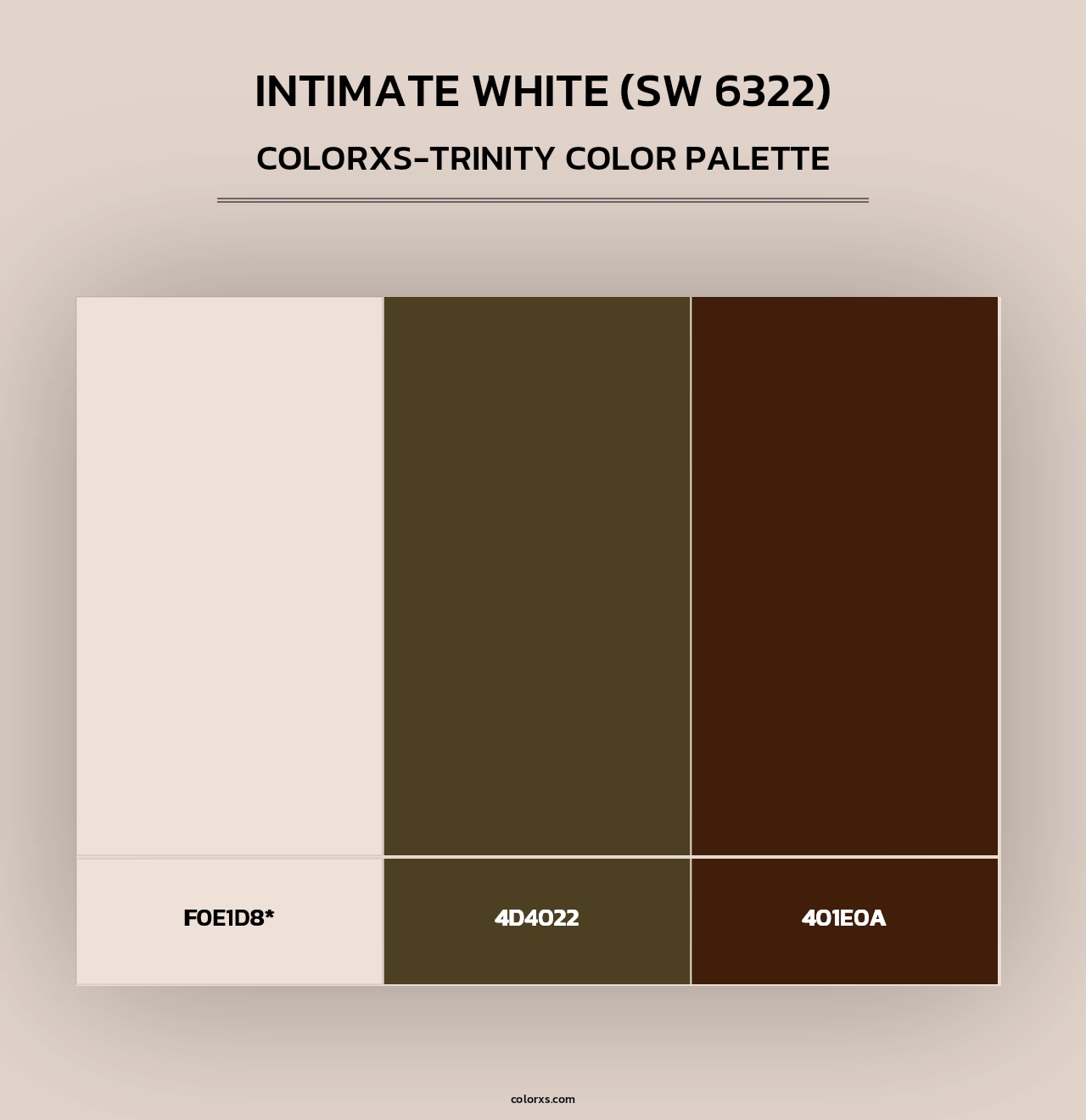 Intimate White (SW 6322) - Colorxs Trinity Palette