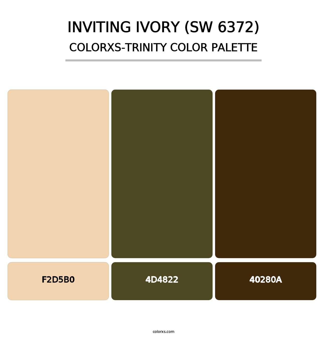 Inviting Ivory (SW 6372) - Colorxs Trinity Palette