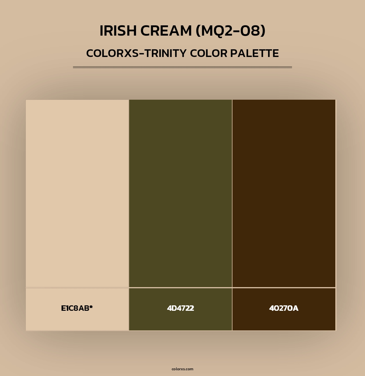 Irish Cream (MQ2-08) - Colorxs Trinity Palette