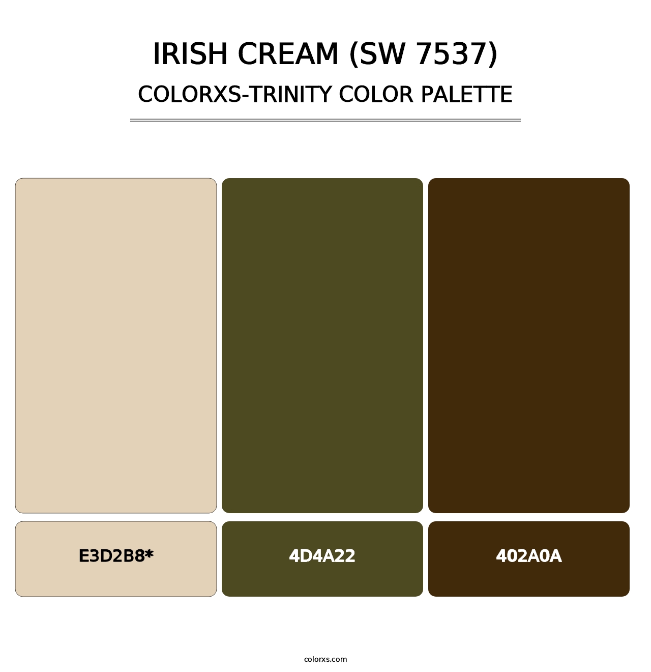 Irish Cream (SW 7537) - Colorxs Trinity Palette