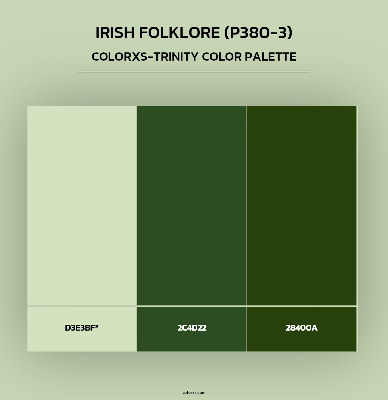 Irish Folklore (P380-3) - Colorxs Trinity Palette