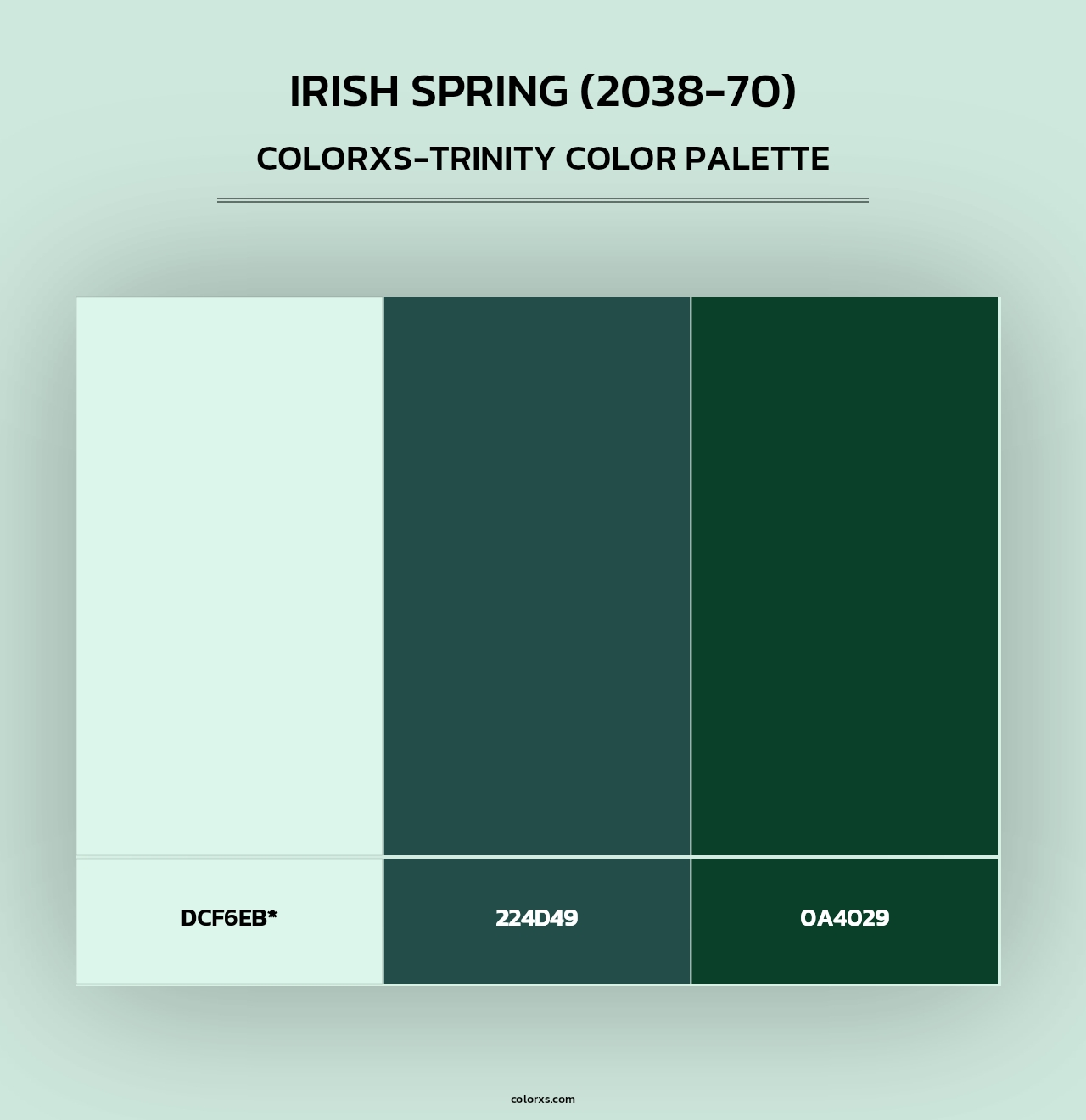 Irish Spring (2038-70) - Colorxs Trinity Palette
