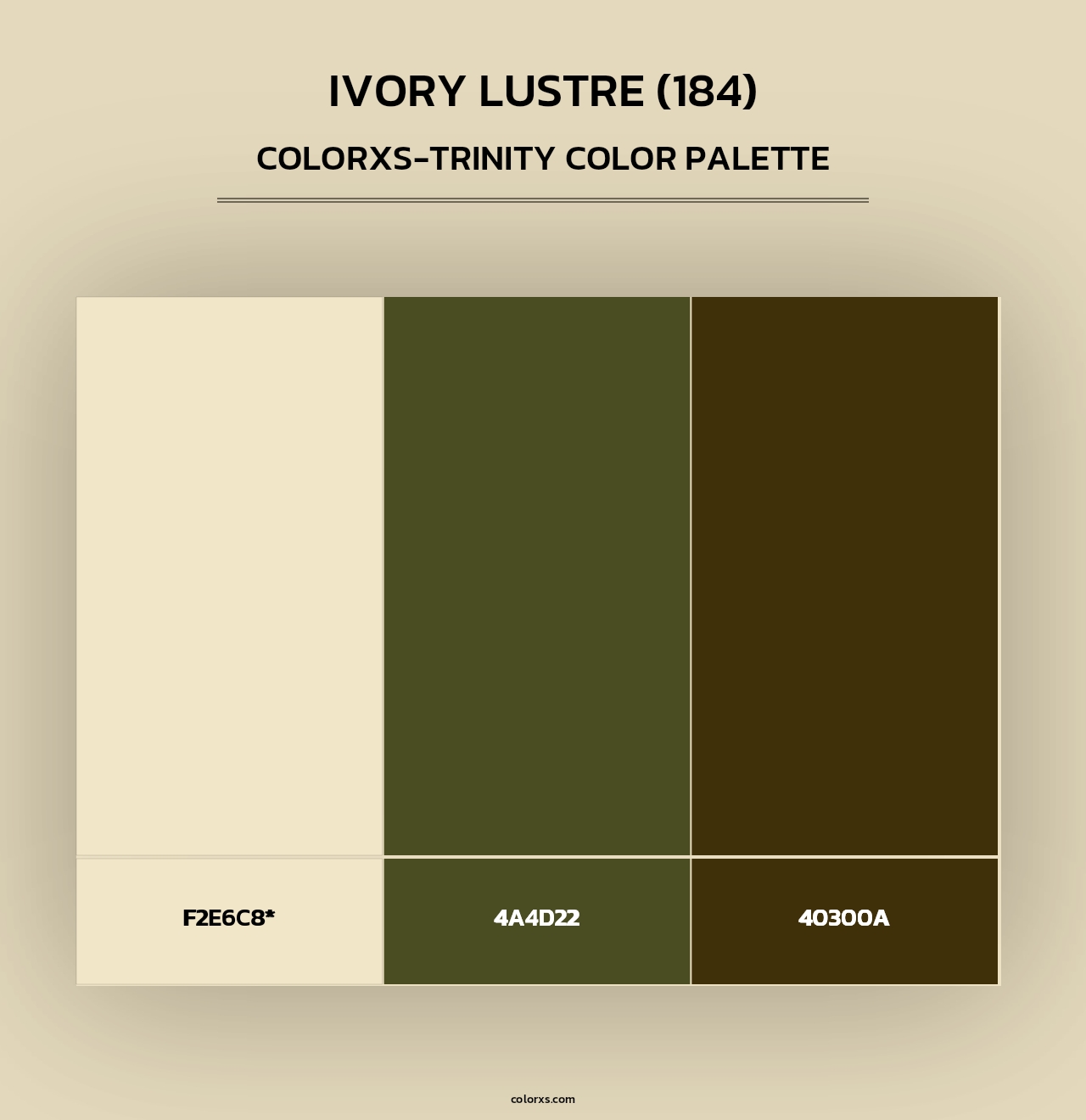 Ivory Lustre (184) - Colorxs Trinity Palette