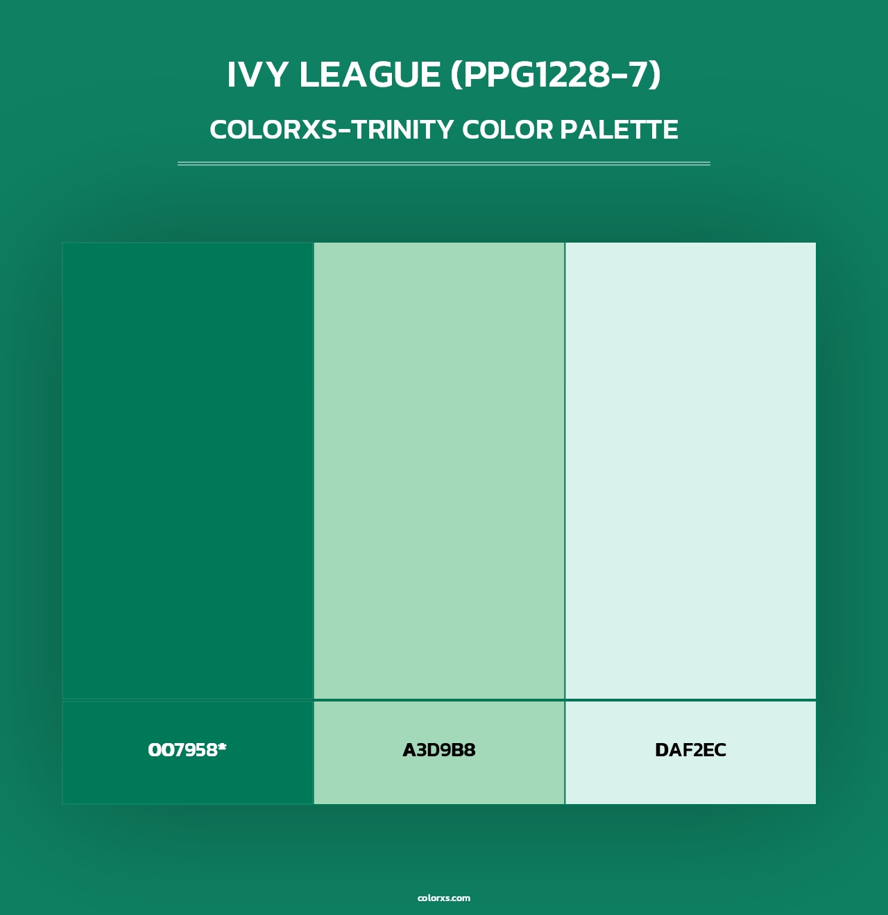 Ivy League (PPG1228-7) - Colorxs Trinity Palette