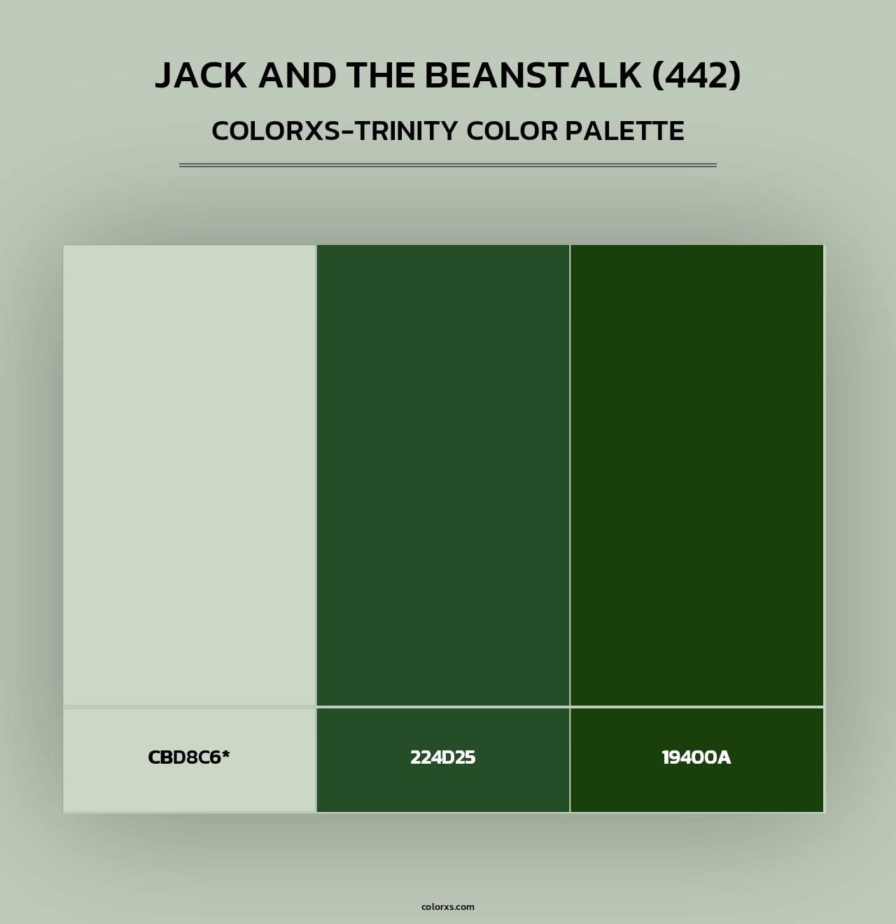 Jack and the Beanstalk (442) - Colorxs Trinity Palette