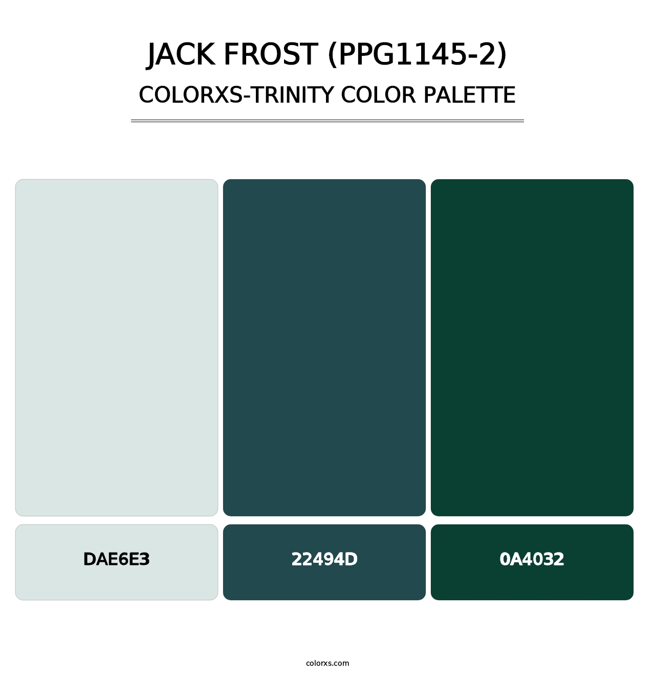 Jack Frost (PPG1145-2) - Colorxs Trinity Palette