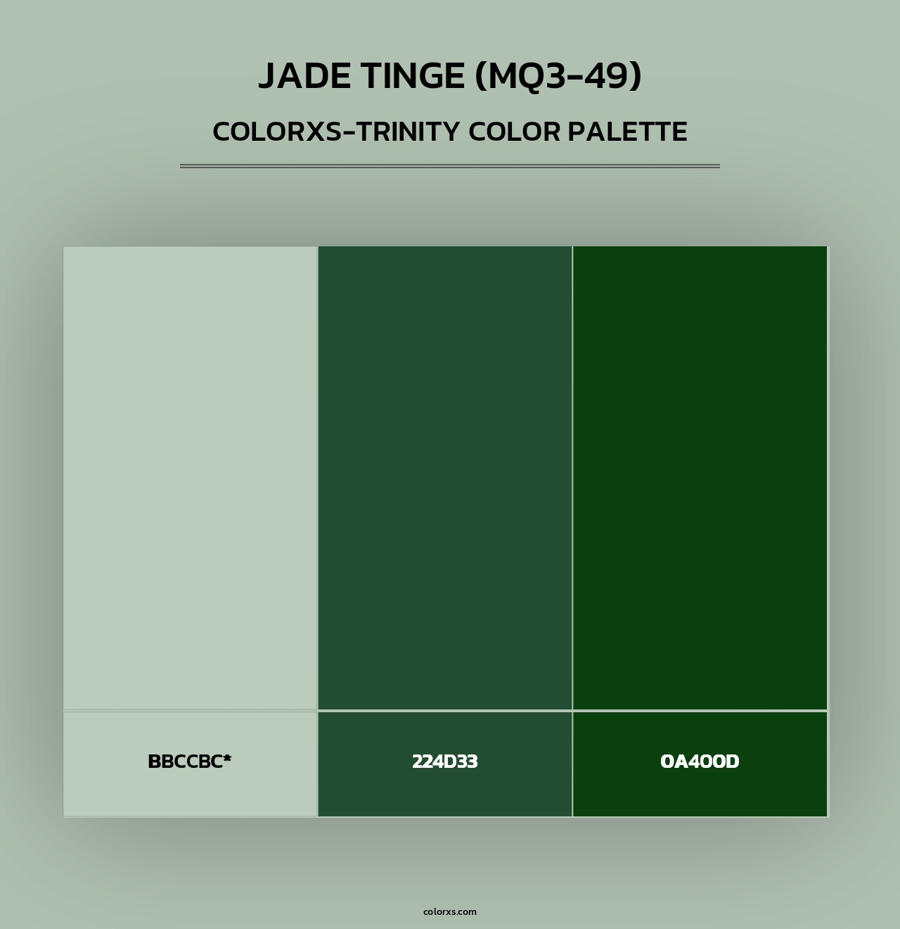 Jade Tinge (MQ3-49) - Colorxs Trinity Palette