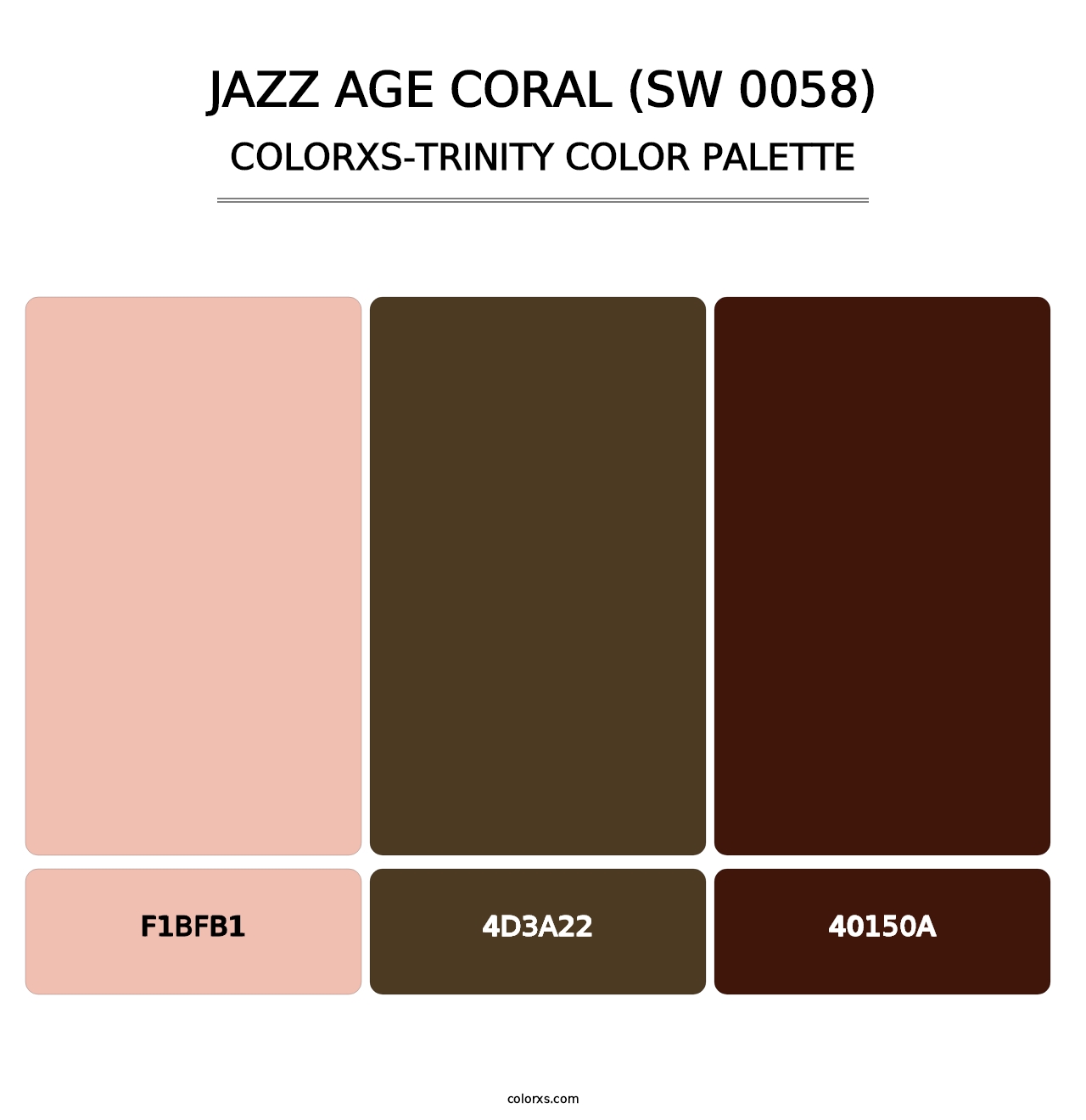 Jazz Age Coral (SW 0058) - Colorxs Trinity Palette