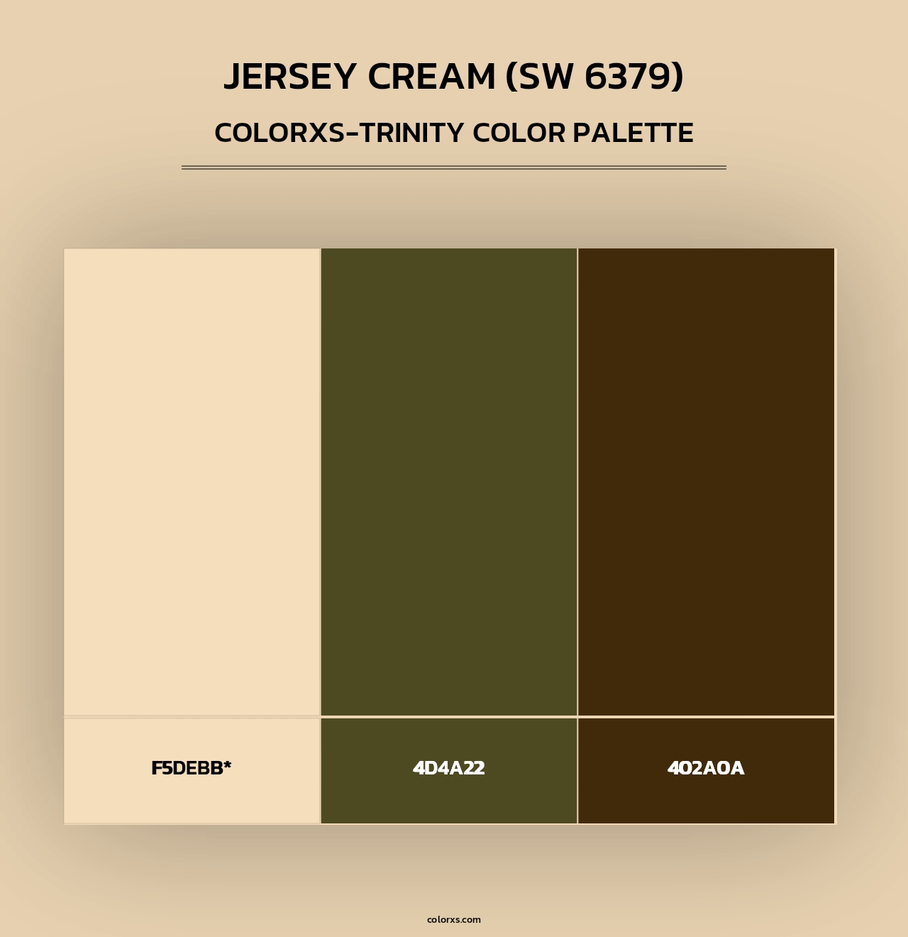 Jersey Cream (SW 6379) - Colorxs Trinity Palette