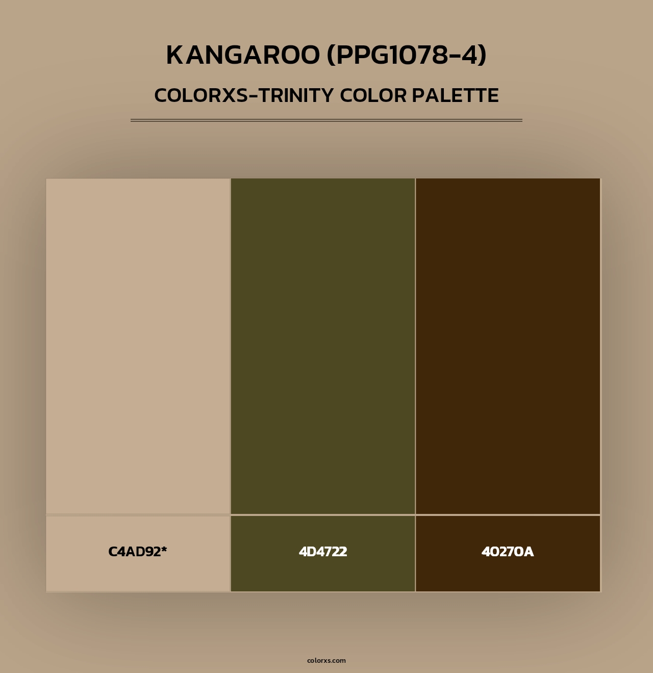 Kangaroo (PPG1078-4) - Colorxs Trinity Palette