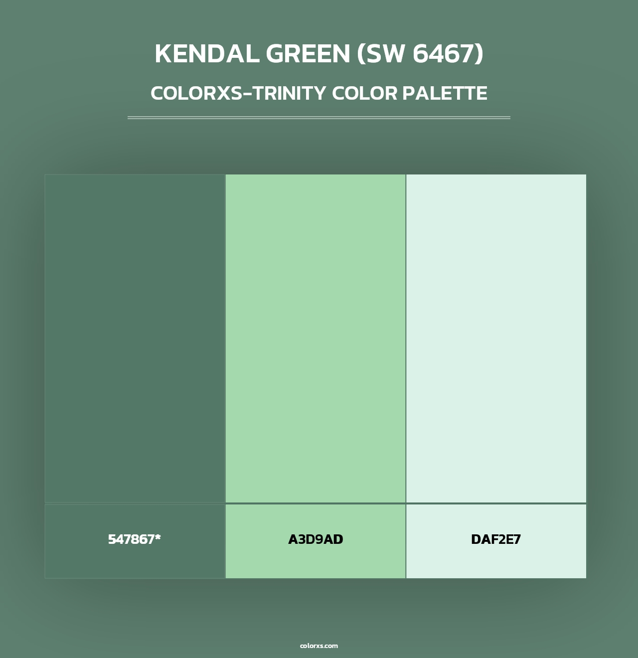 Kendal Green (SW 6467) - Colorxs Trinity Palette