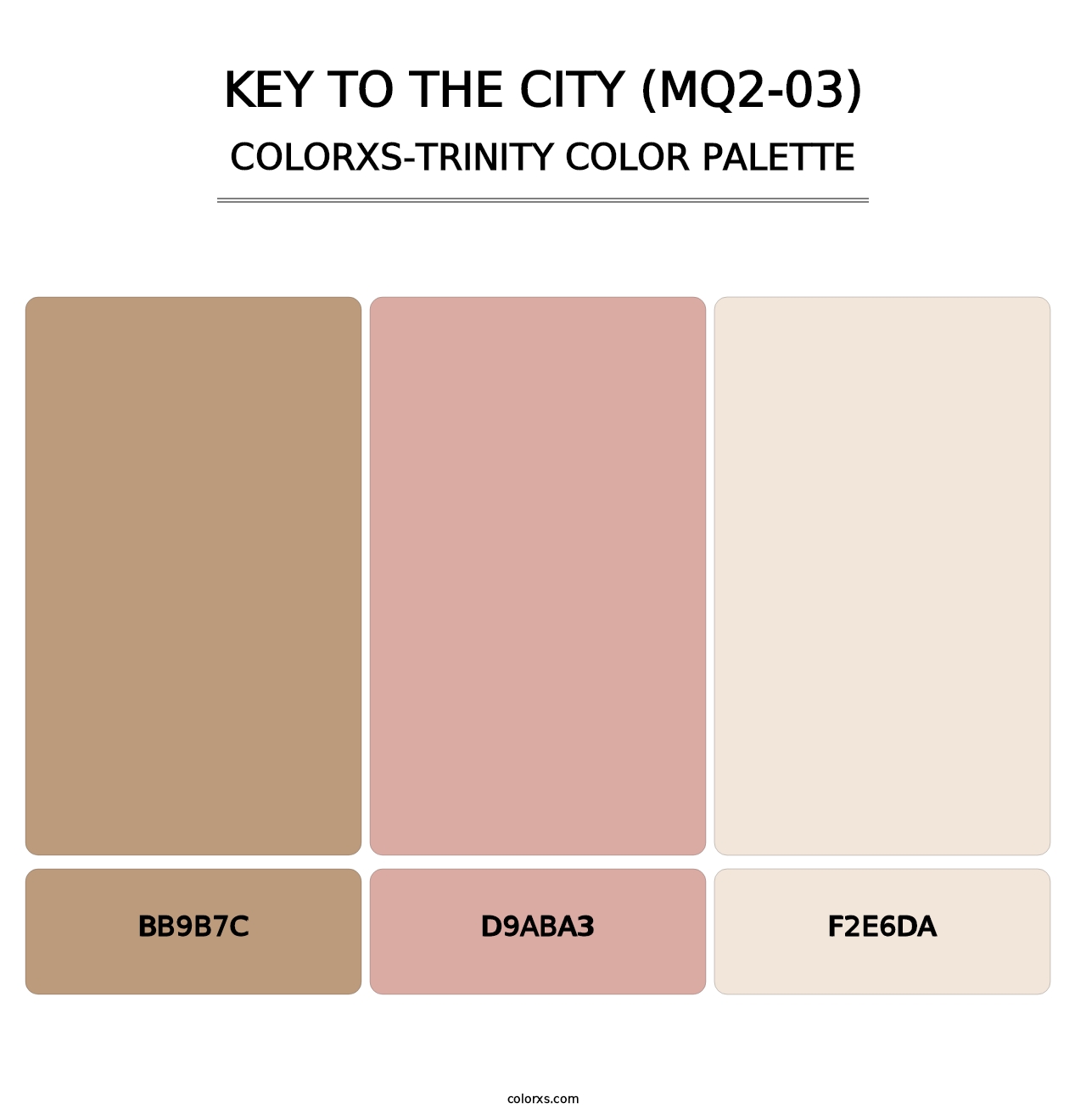 Key To The City (MQ2-03) - Colorxs Trinity Palette