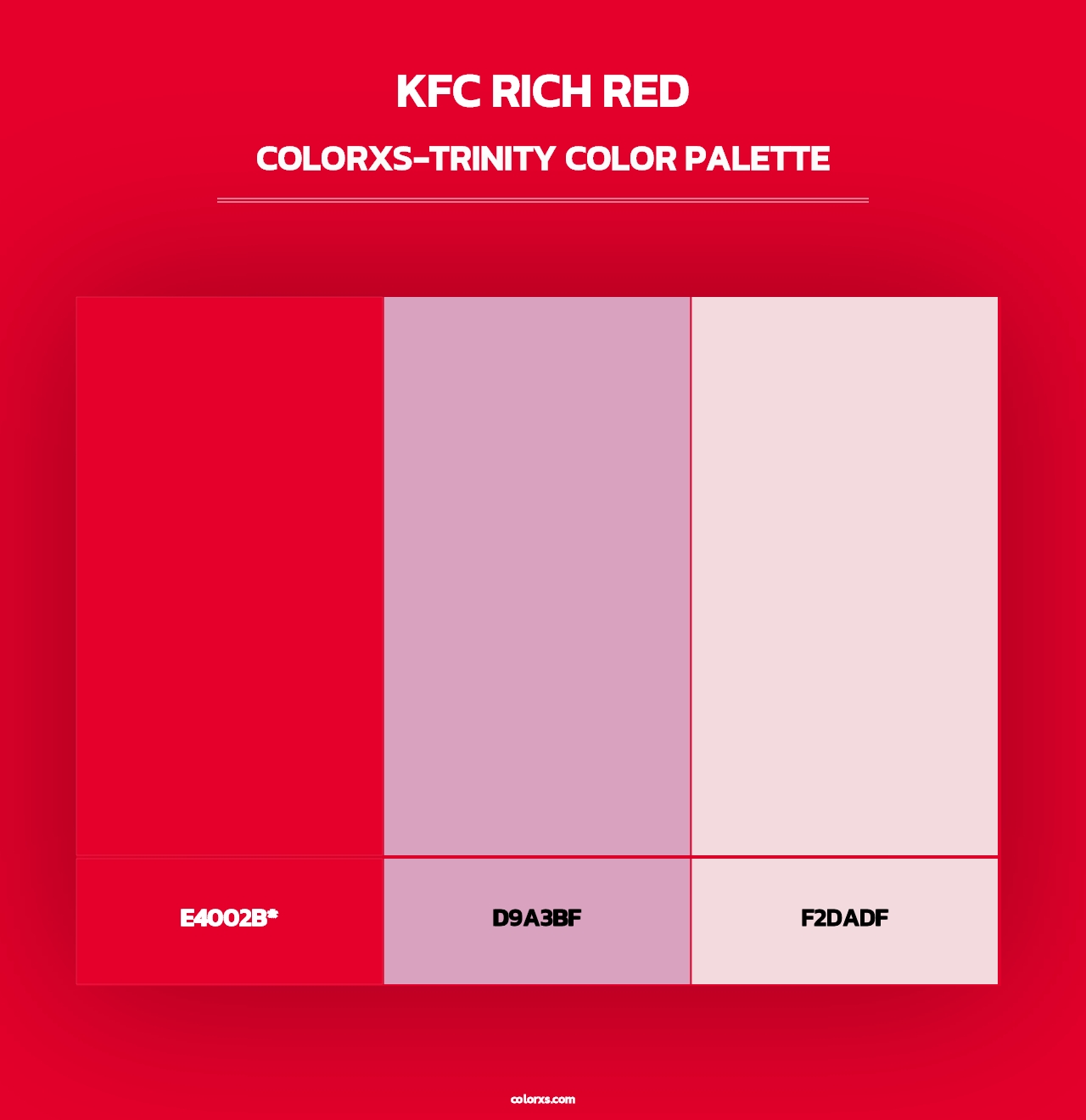 KFC Rich Red - Colorxs Trinity Palette