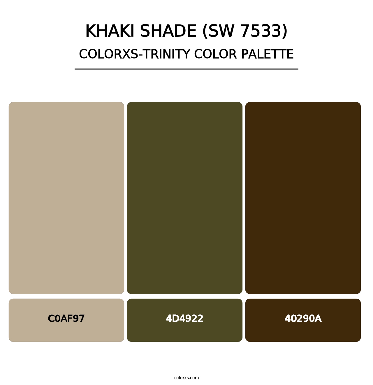 Khaki Shade (SW 7533) - Colorxs Trinity Palette