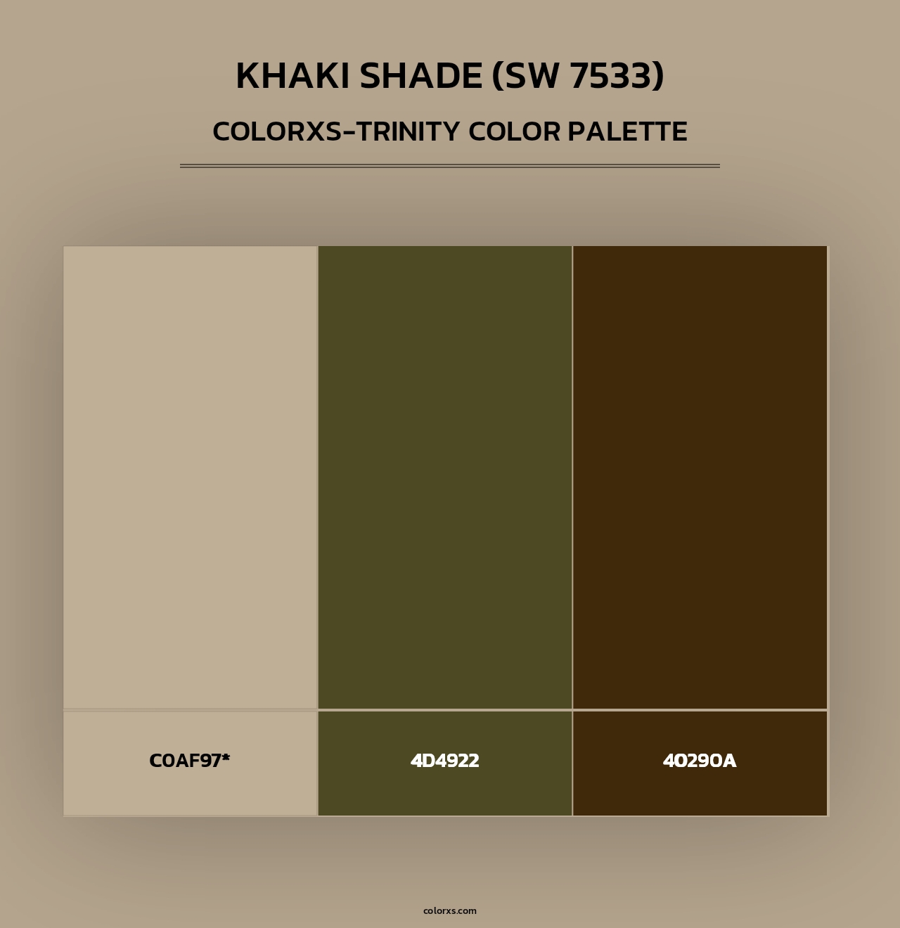 Khaki Shade (SW 7533) - Colorxs Trinity Palette