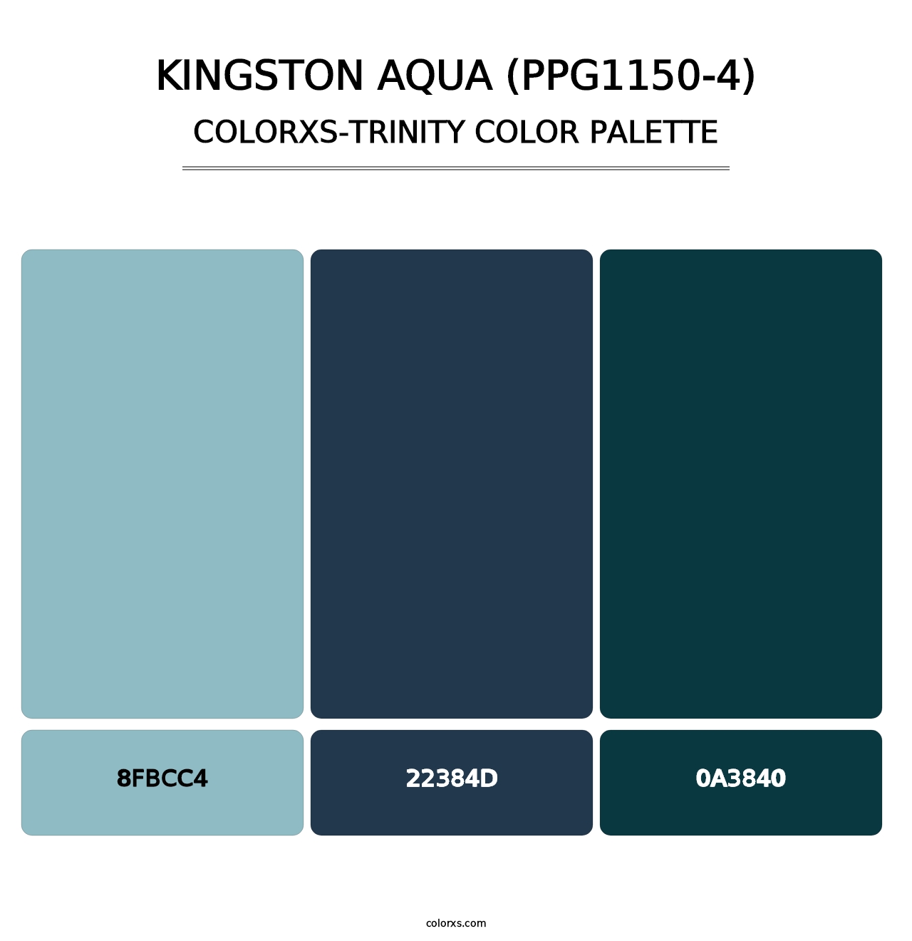 Kingston Aqua (PPG1150-4) - Colorxs Trinity Palette