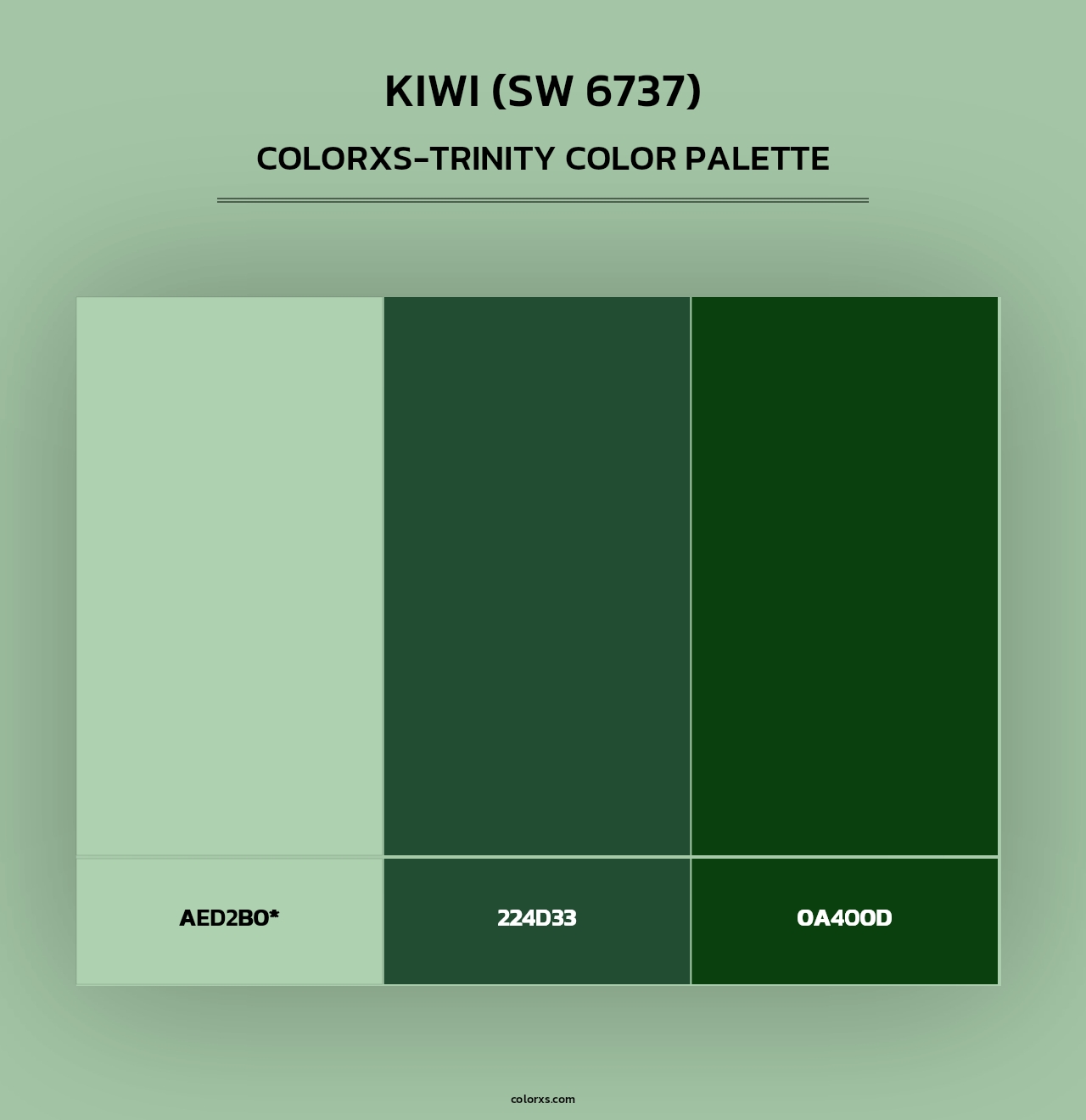 Kiwi (SW 6737) - Colorxs Trinity Palette