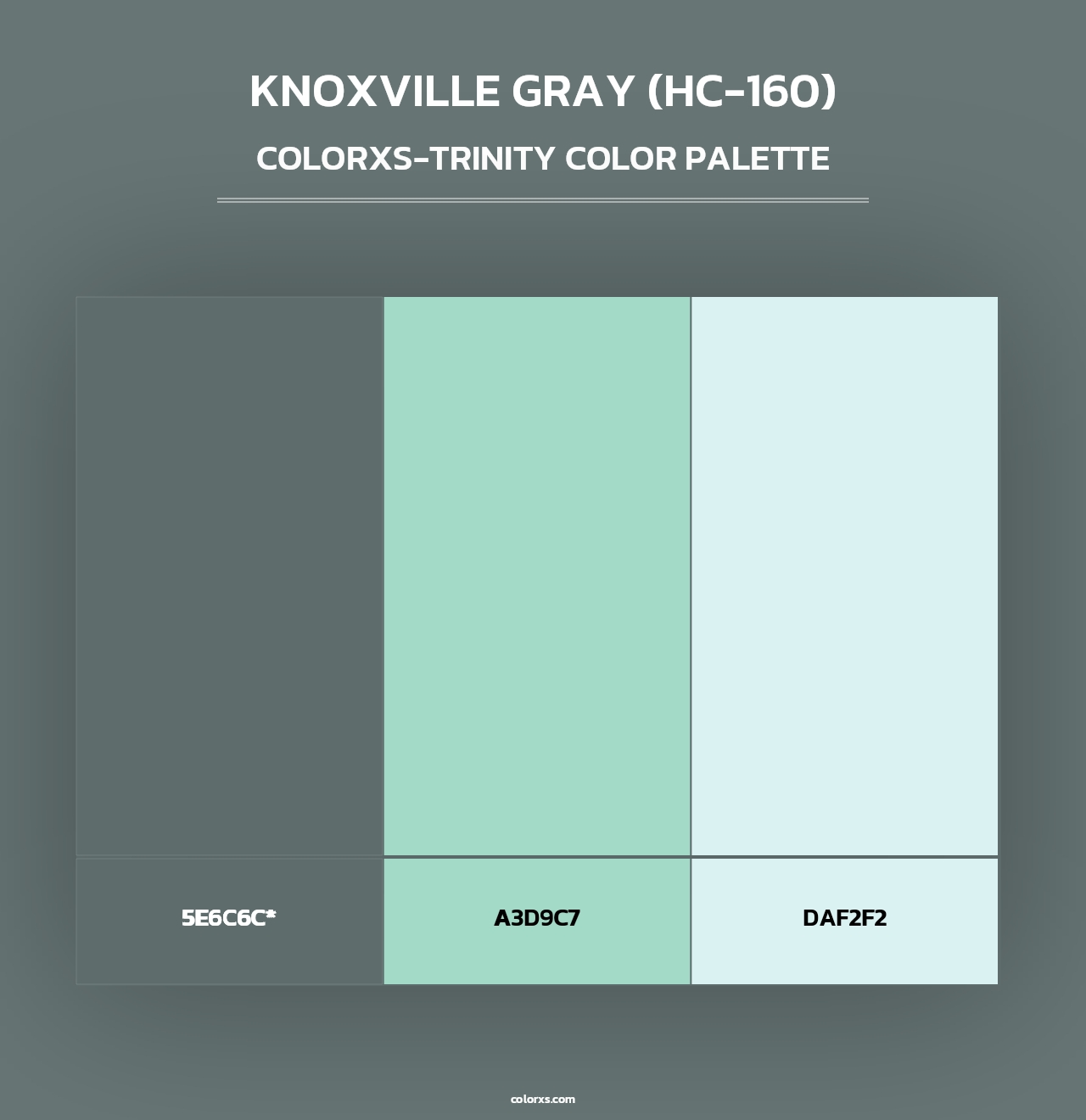 Knoxville Gray (HC-160) - Colorxs Trinity Palette