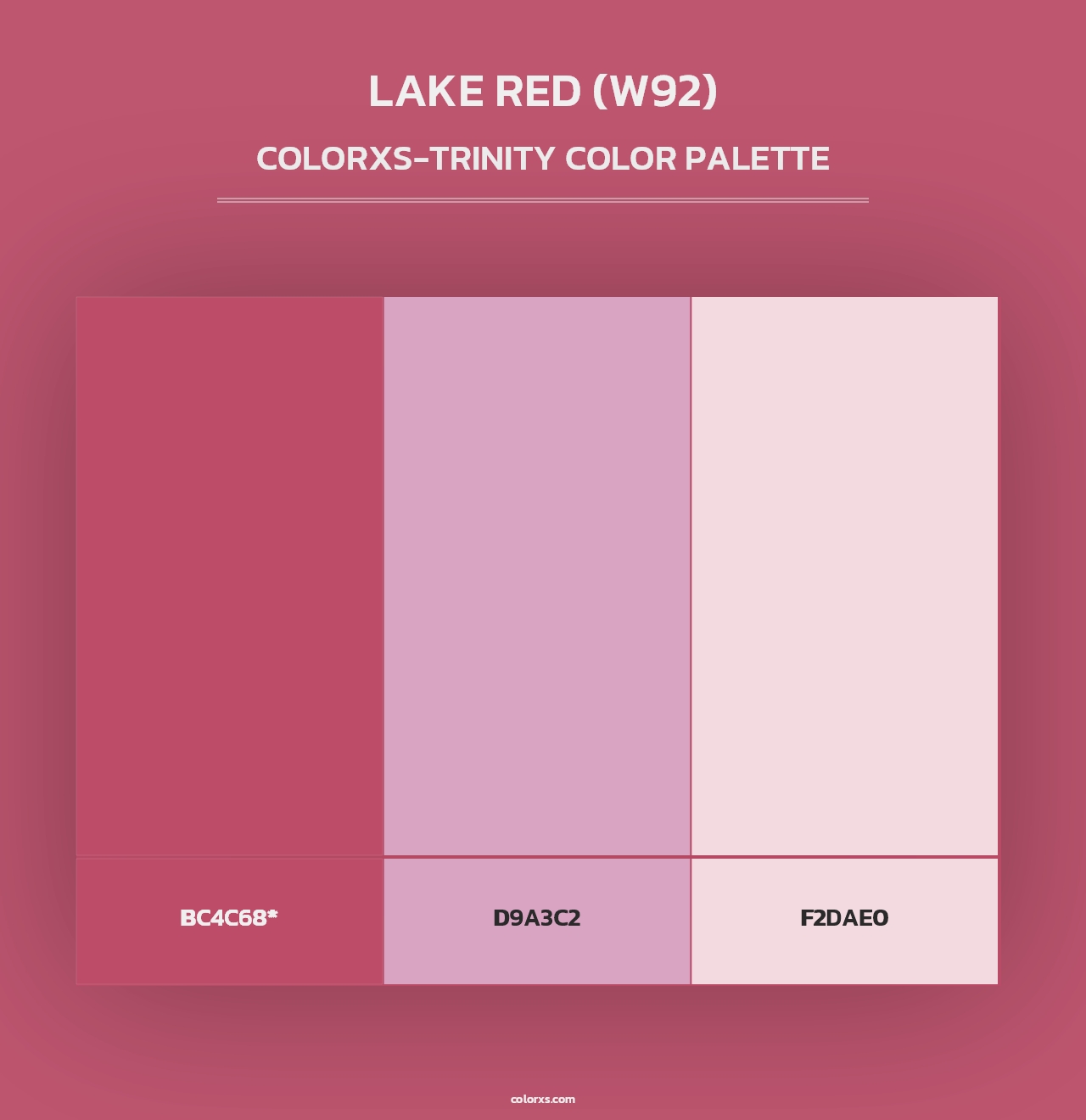 Lake Red (W92) - Colorxs Trinity Palette