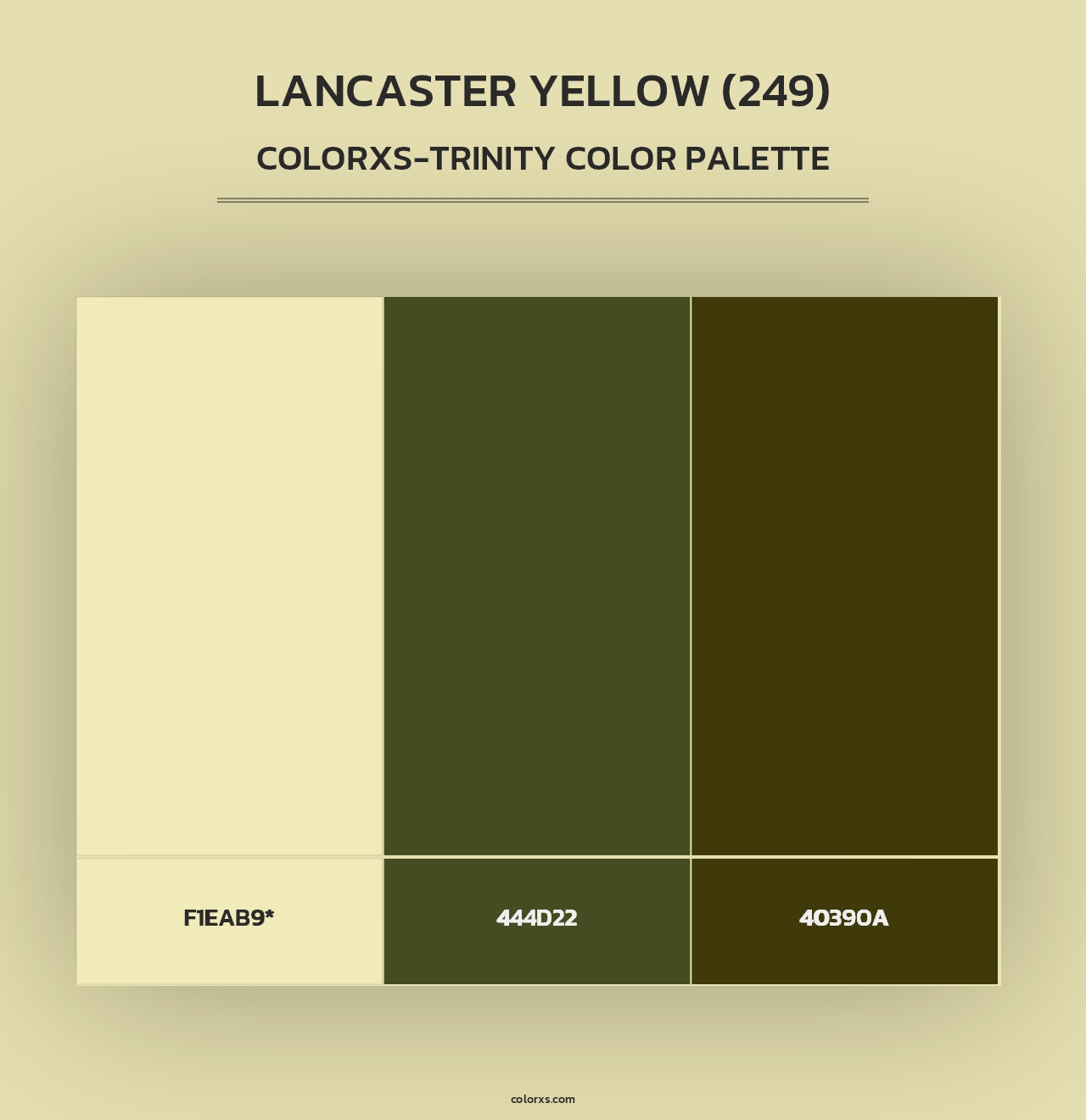 Lancaster Yellow (249) - Colorxs Trinity Palette