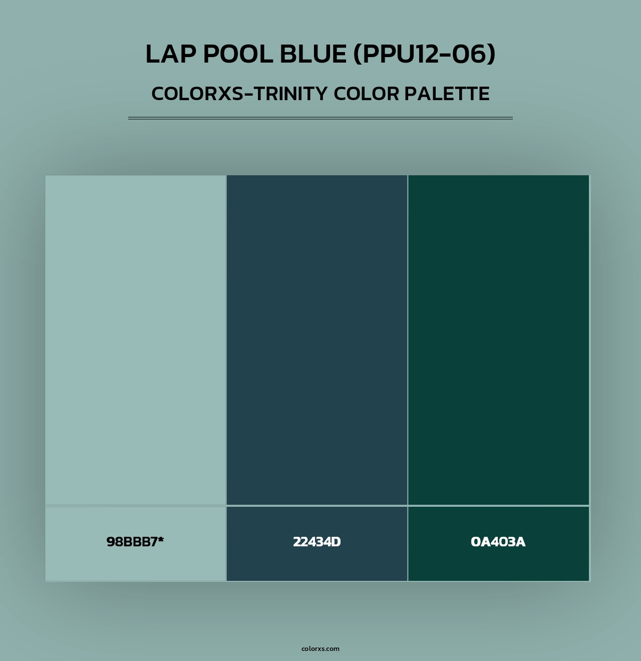 Lap Pool Blue (PPU12-06) - Colorxs Trinity Palette