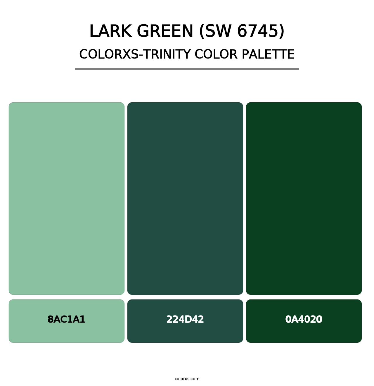 Lark Green (SW 6745) - Colorxs Trinity Palette