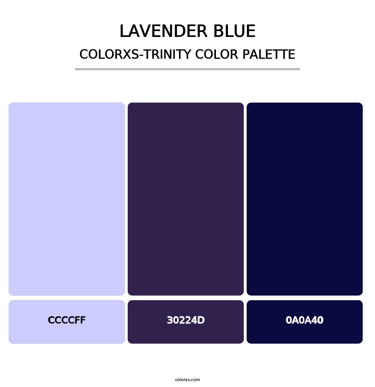 Lavender Blue - Colorxs Trinity Palette