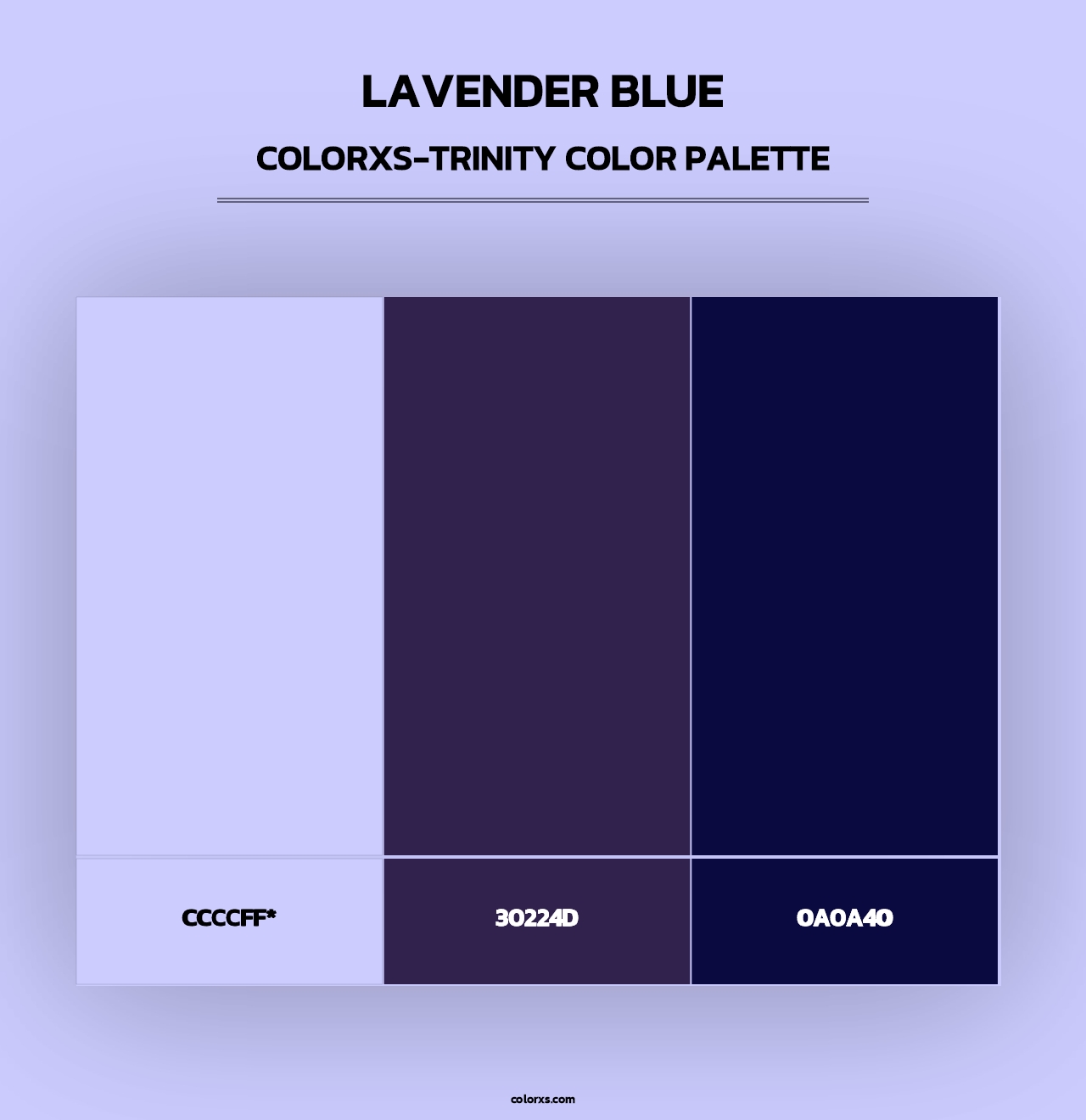 Lavender Blue - Colorxs Trinity Palette