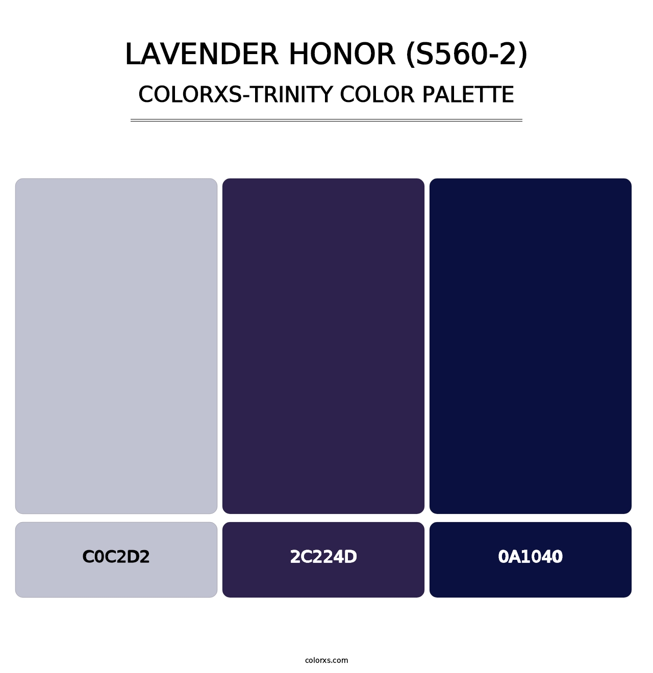 Lavender Honor (S560-2) - Colorxs Trinity Palette