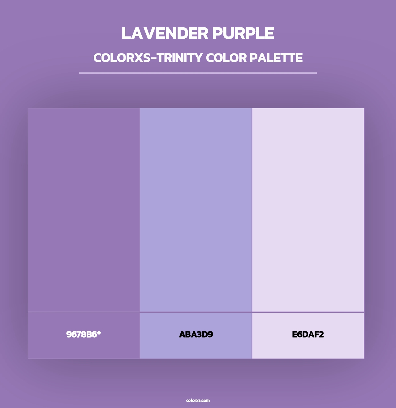 Lavender Purple - Colorxs Trinity Palette