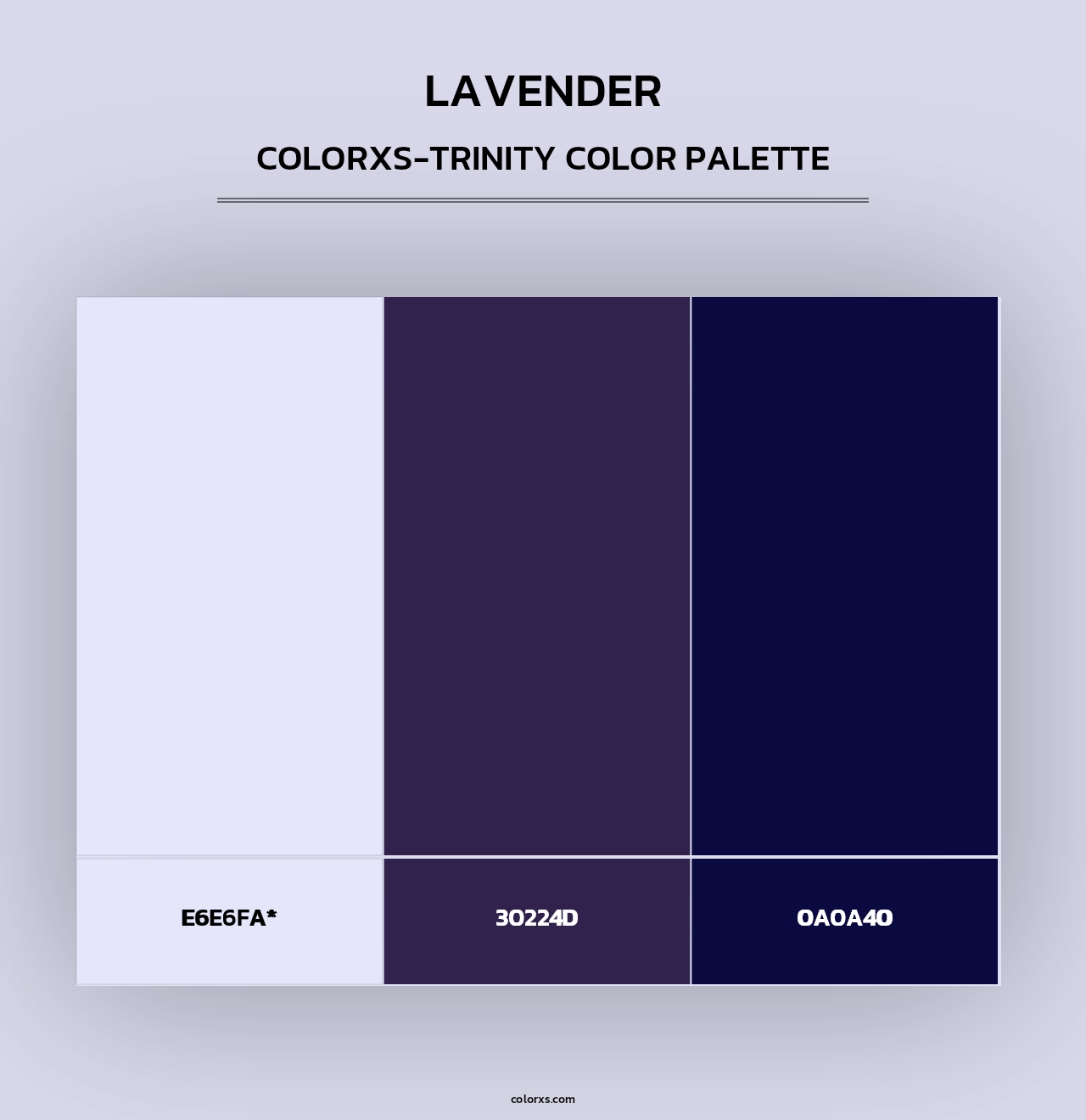 Lavender - Colorxs Trinity Palette