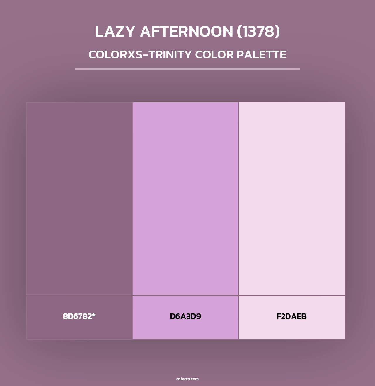 Lazy Afternoon (1378) - Colorxs Trinity Palette