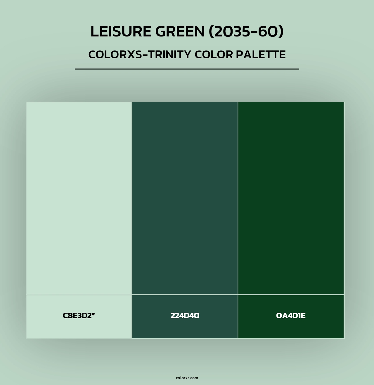 Leisure Green (2035-60) - Colorxs Trinity Palette