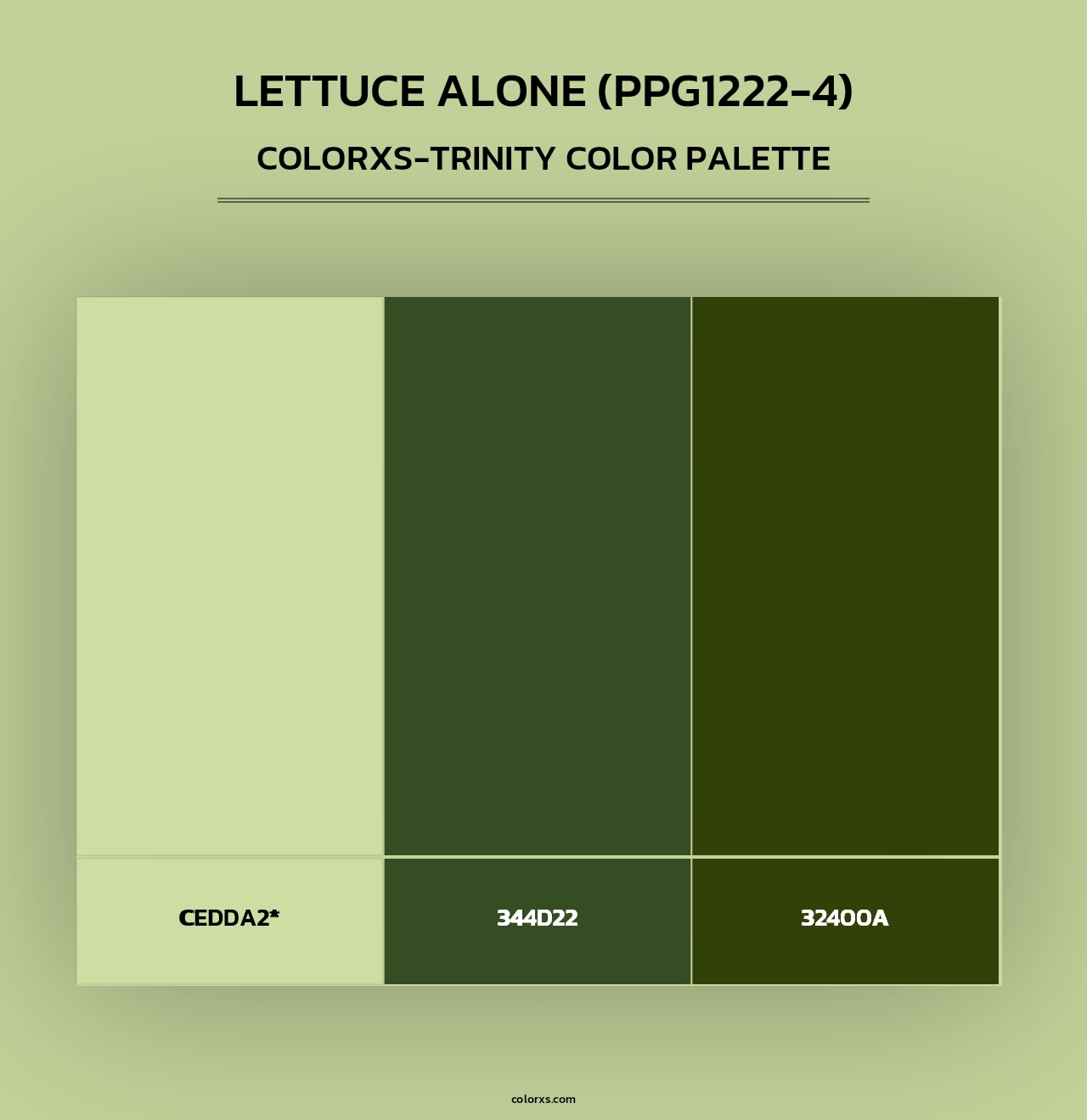 Lettuce Alone (PPG1222-4) - Colorxs Trinity Palette